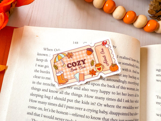 Cozy Book Club Sticker