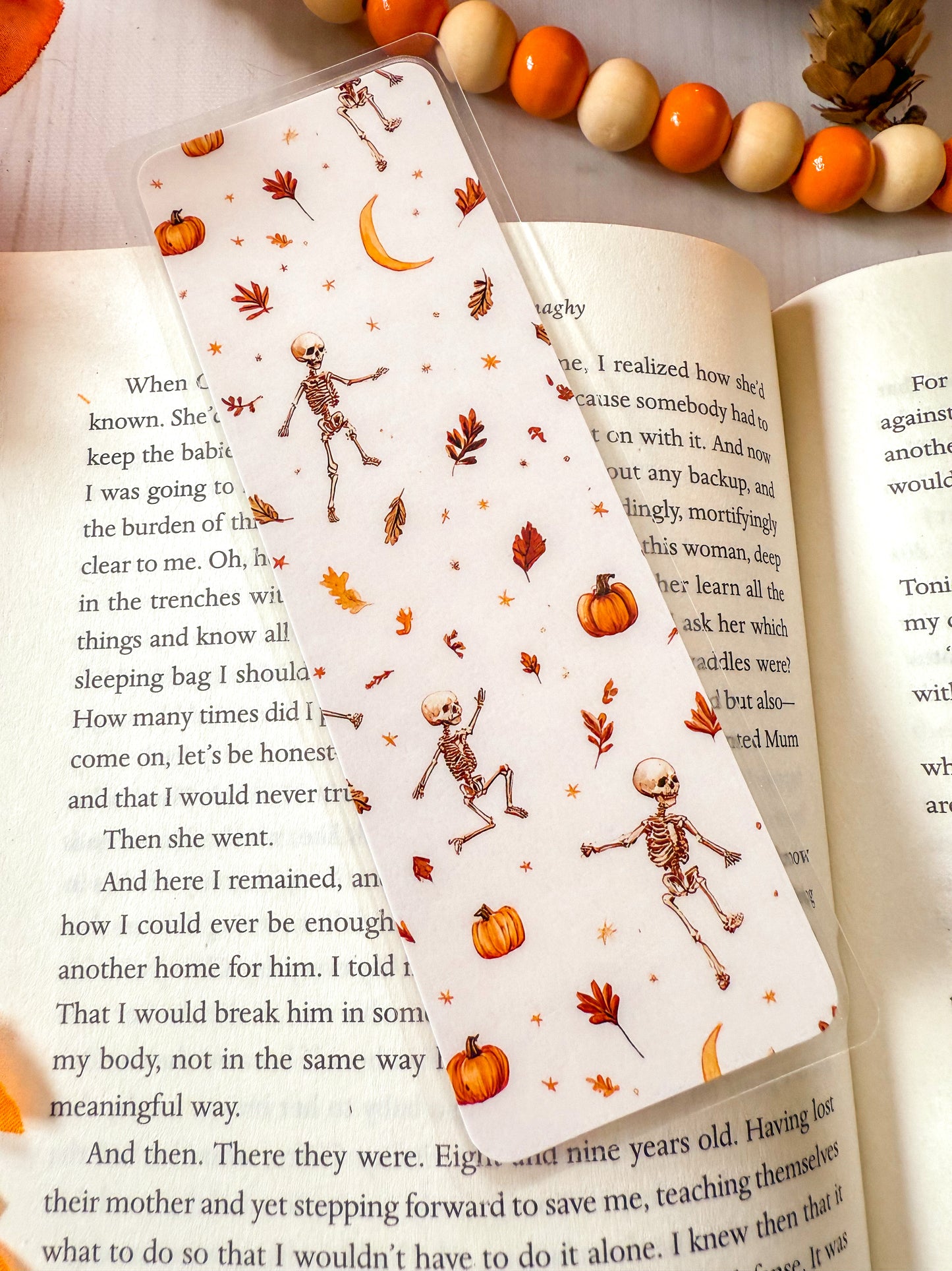 Dancing Skeleton Halloween Bookmark