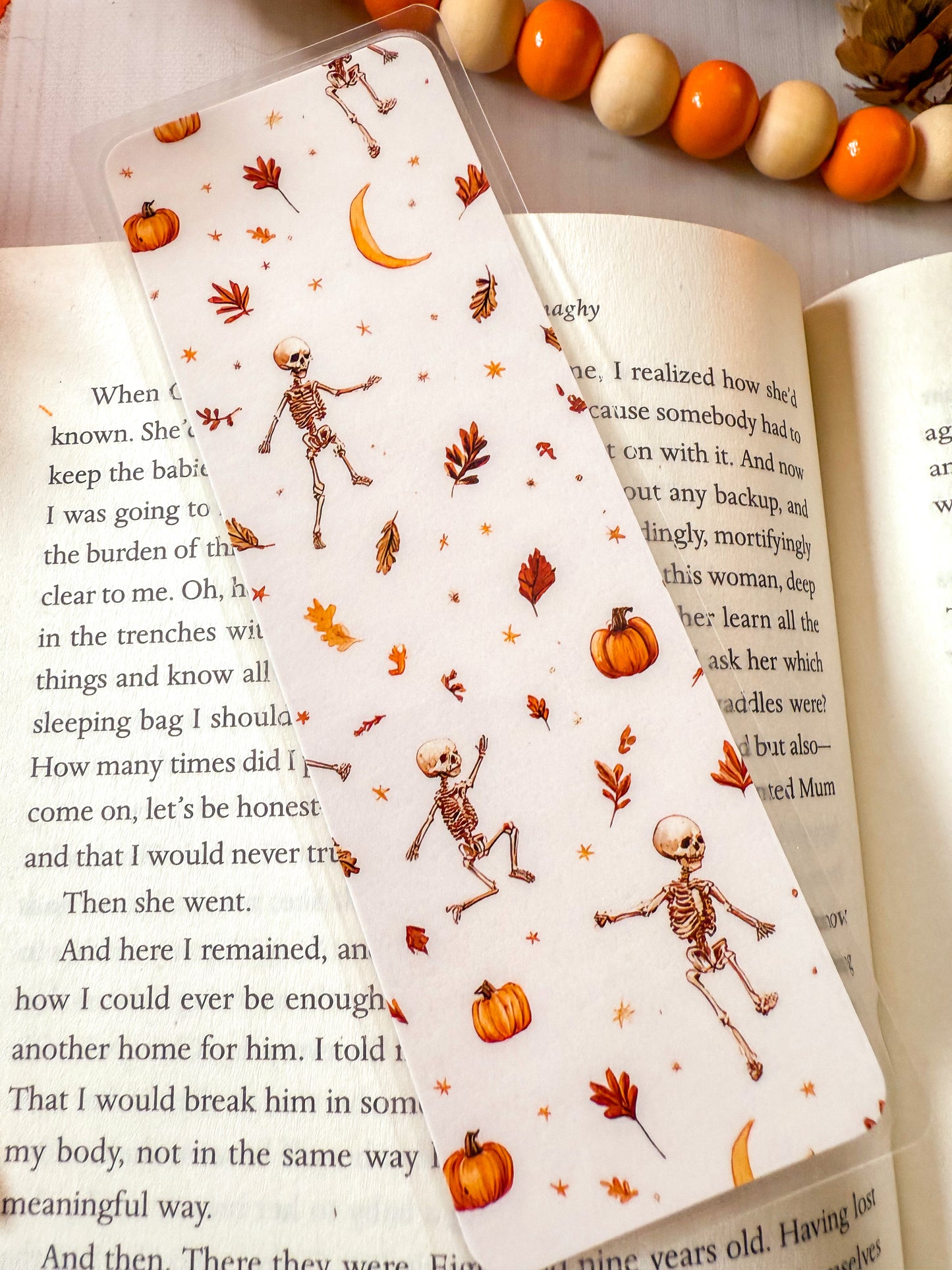 Dancing Skeleton Halloween Bookmark