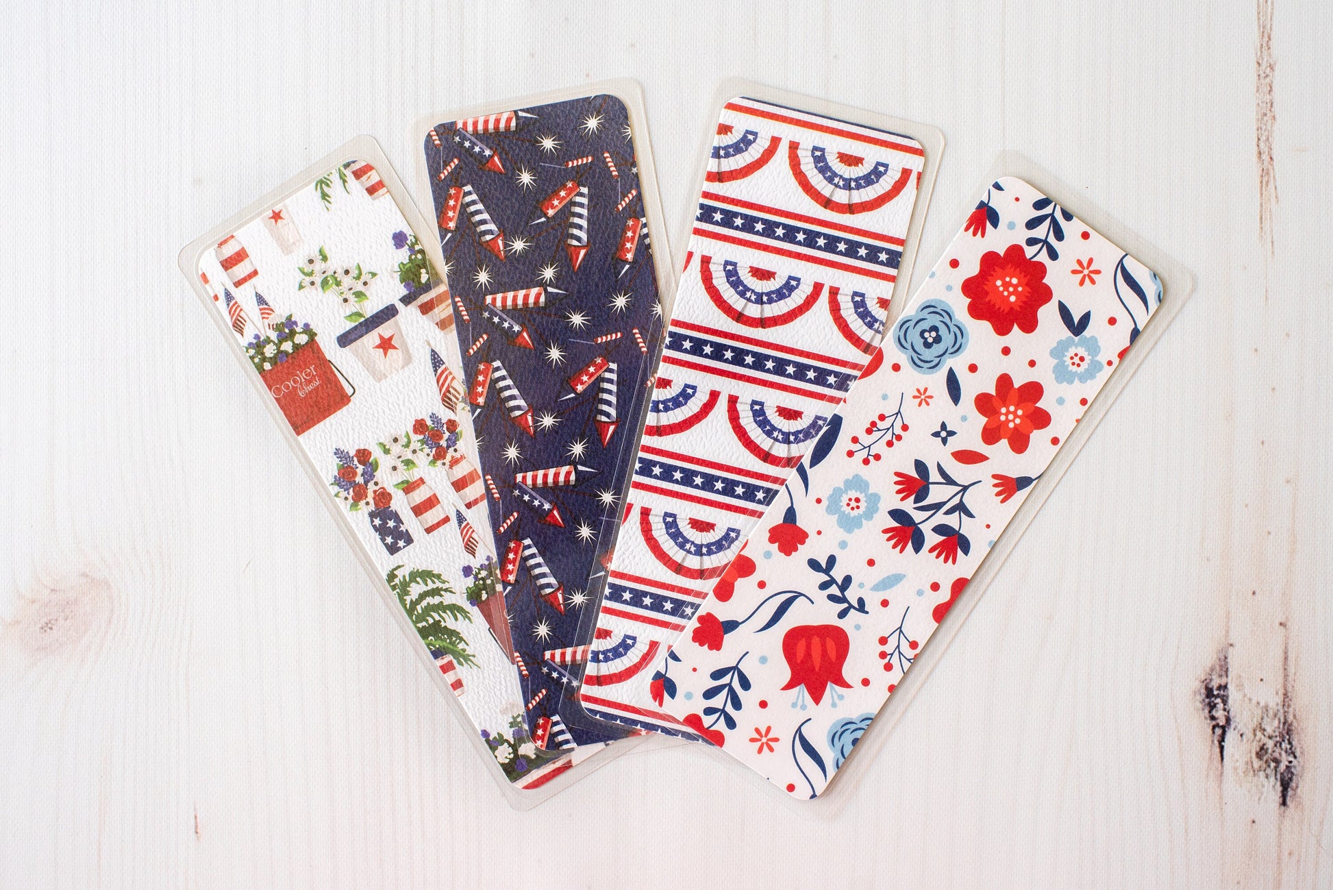 Red White & Blue 4th of July Summer Bookmarks
