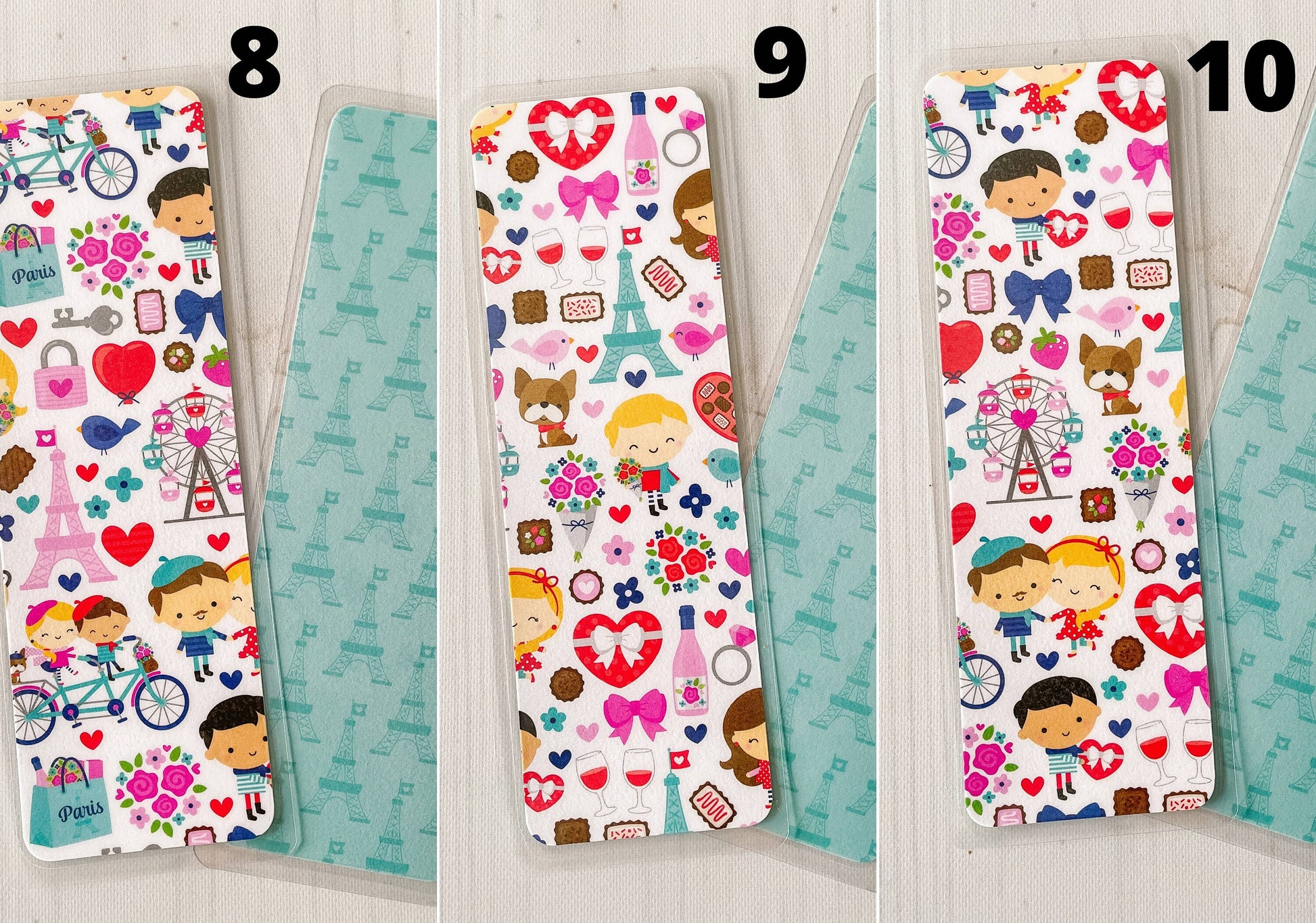 French Kiss Valentine's Day Bookmarks