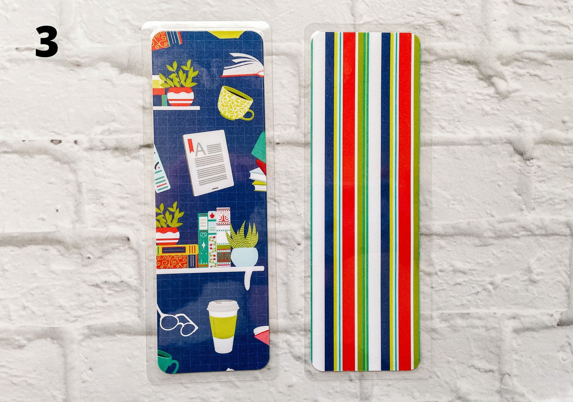 Bookshelf, Books & Lazy Cat Bookmarks