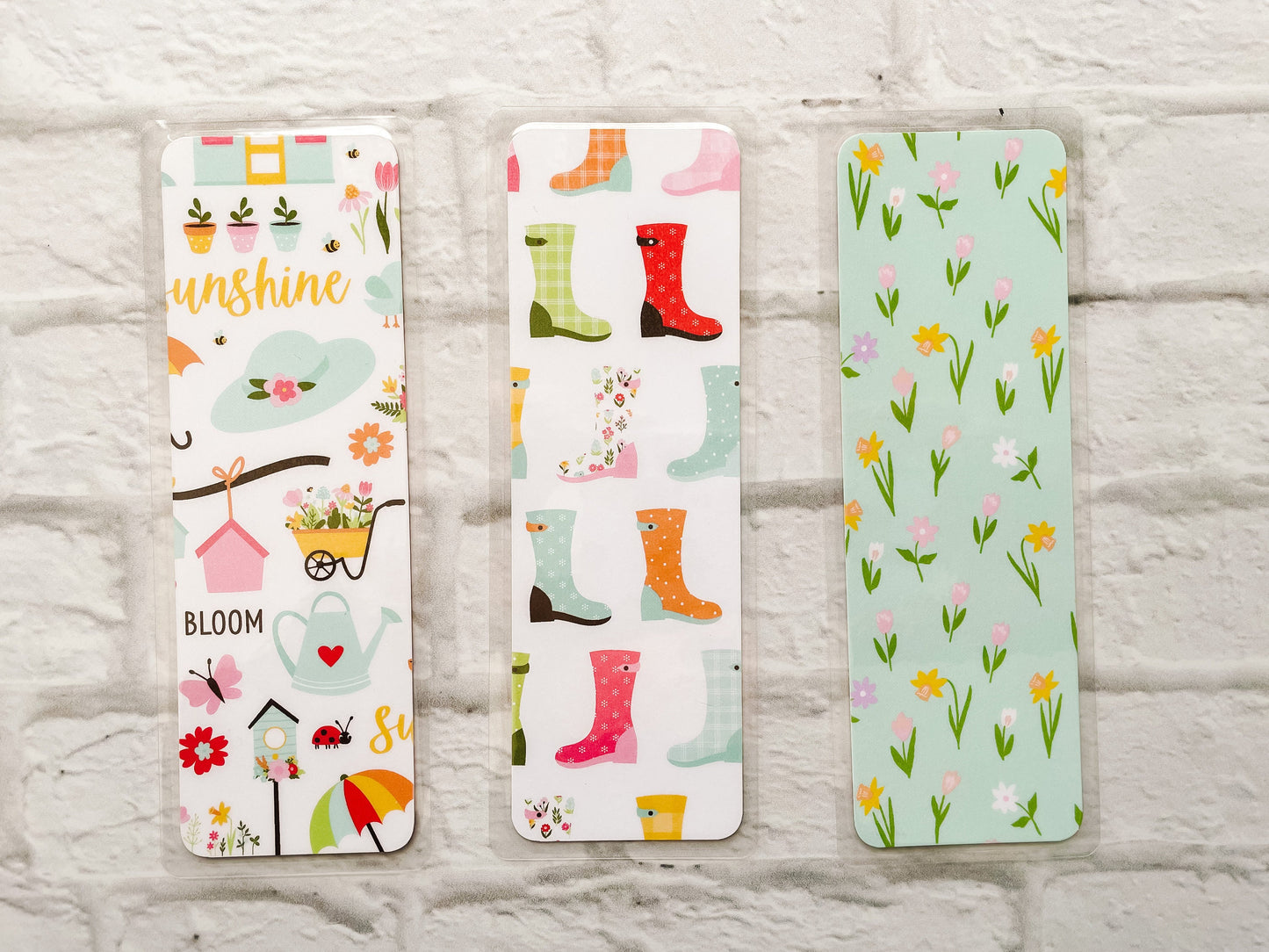 Sunshine, Rain, and Flowers Bookmarks