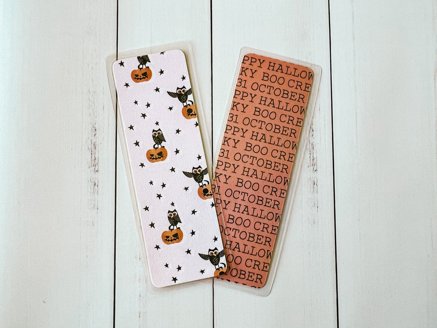 Pink Halloween Bookmarks