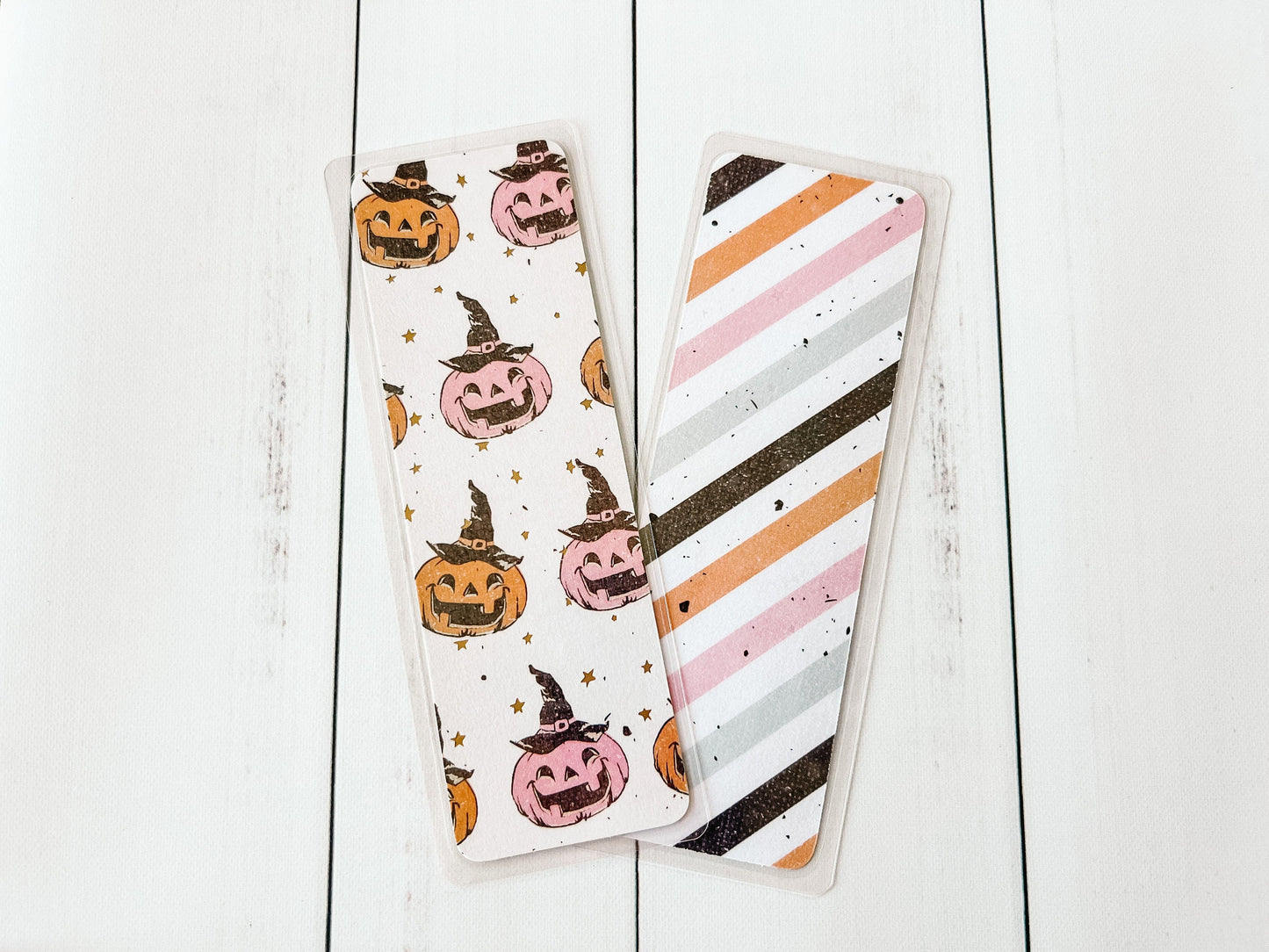 Pink Halloween Bookmarks