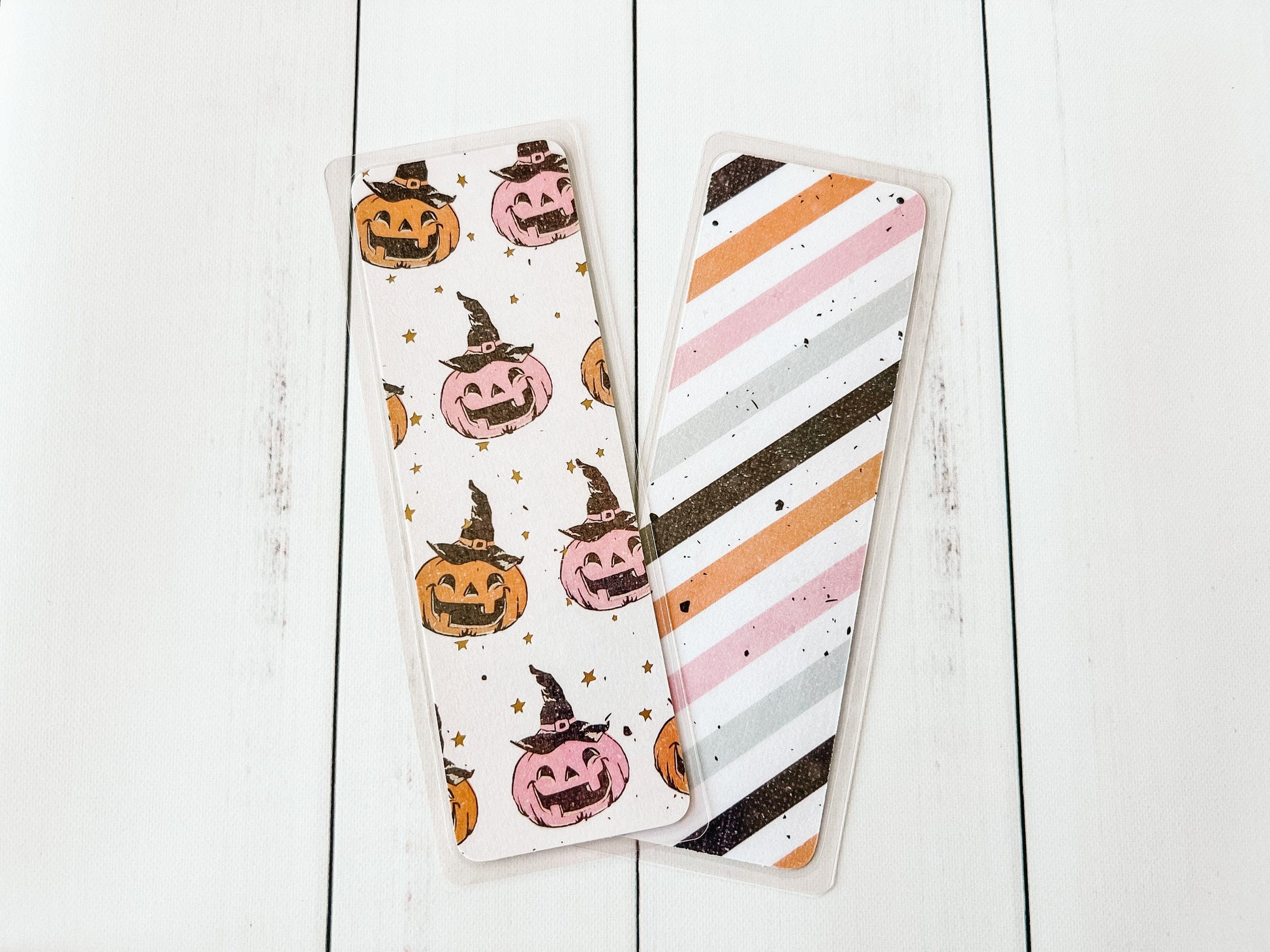 Pink Halloween Bookmarks