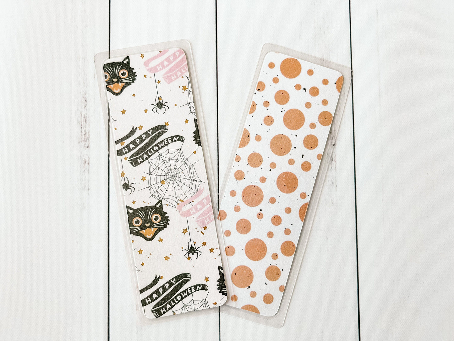 Pink Halloween Bookmarks