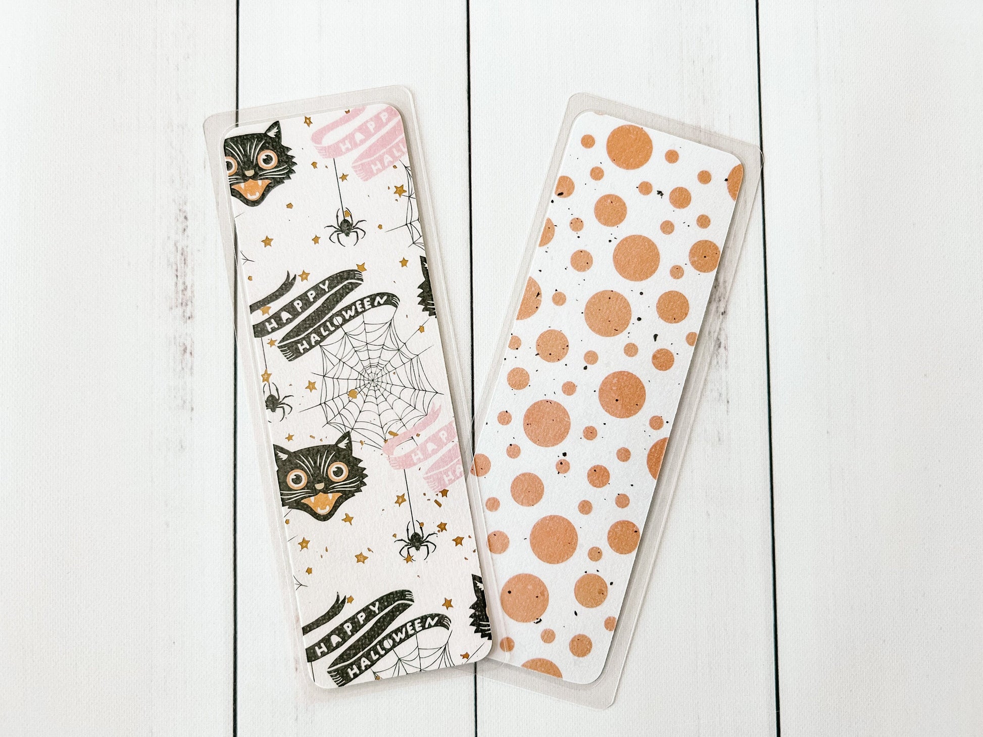 Pink Halloween Bookmarks