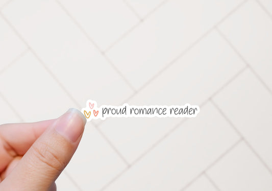 Proud Romance Reader Sticker