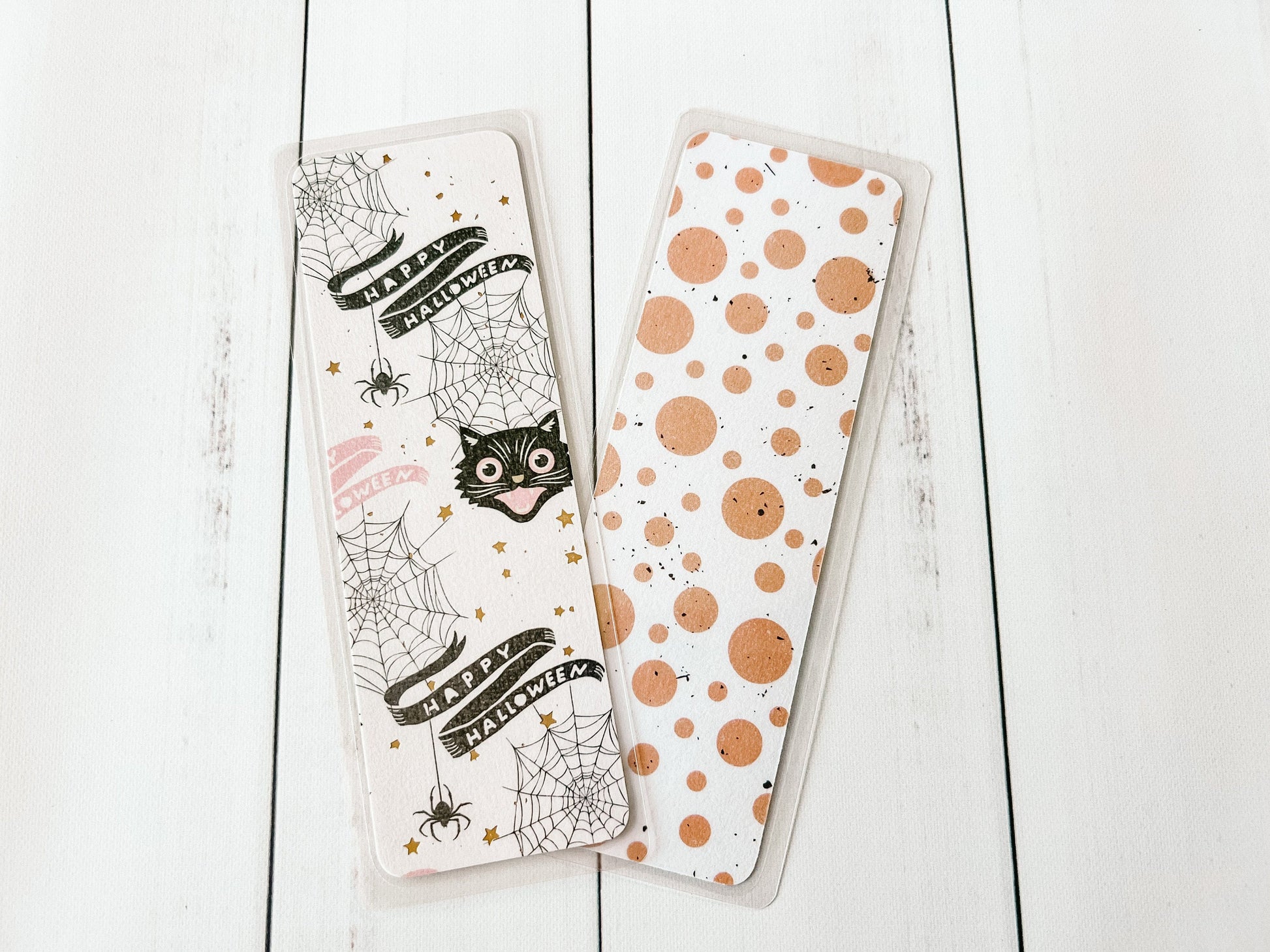 Pink Halloween Bookmarks
