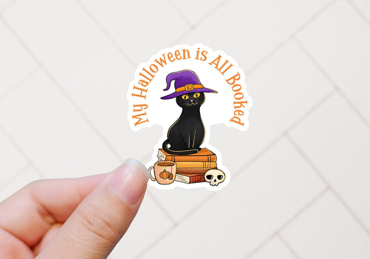 My Halloween Is All Booked Sticker