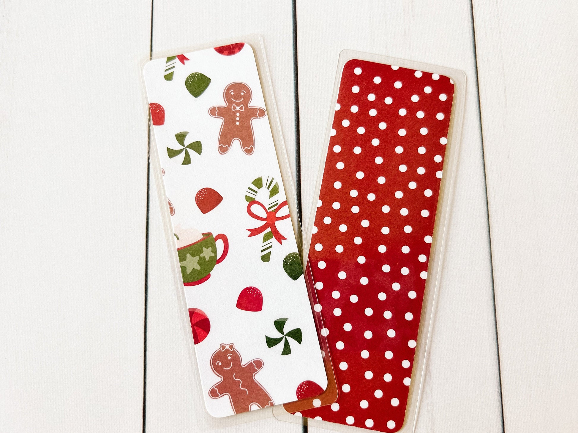 Holly Jolly Hot Cocoa & Gingerbread Christmas Bookmark