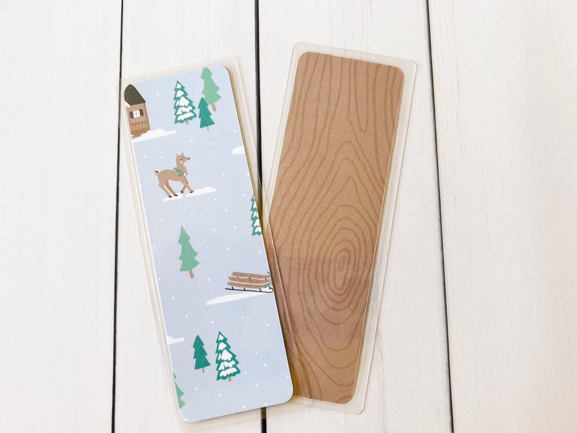 Snowy Day Winter Christmas Bookmark