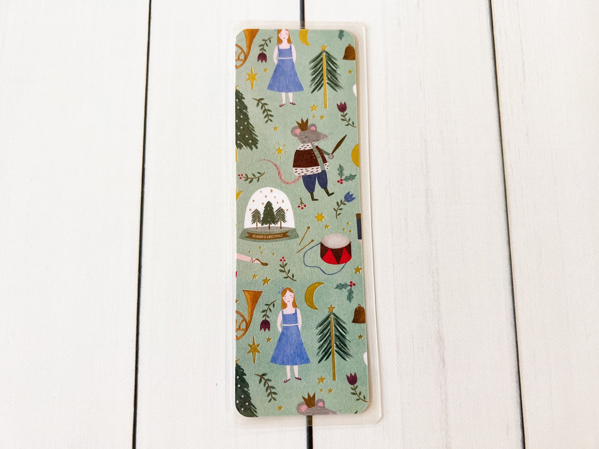 Sugar Plums Single-Sided Christmas Bookmark
