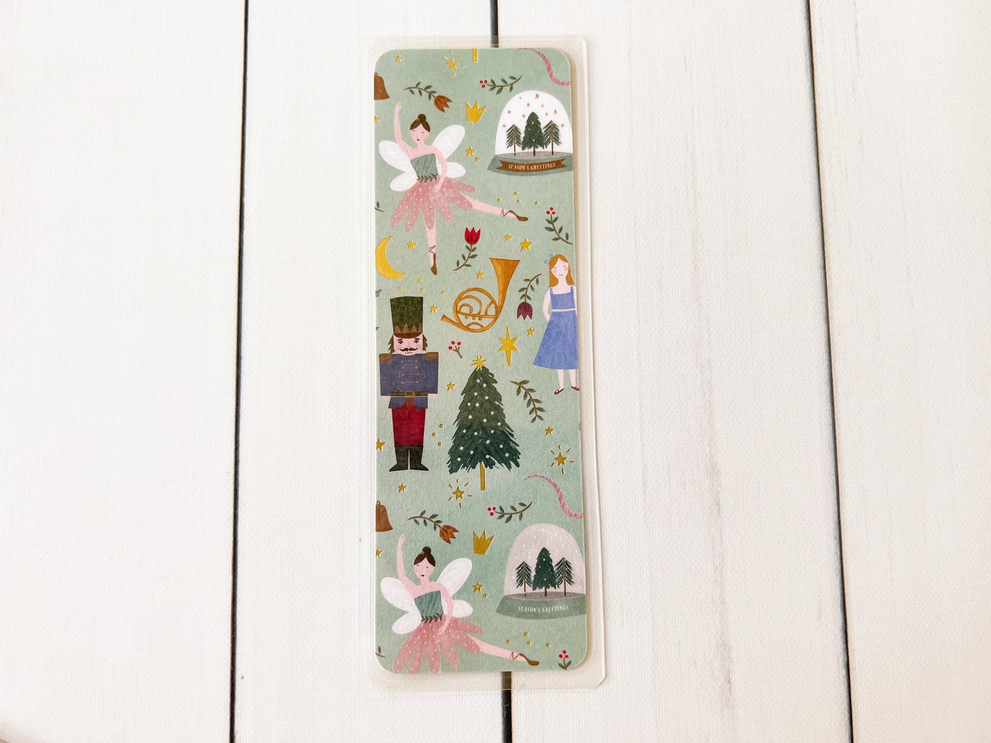 Sugar Plums Single-Sided Christmas Bookmark