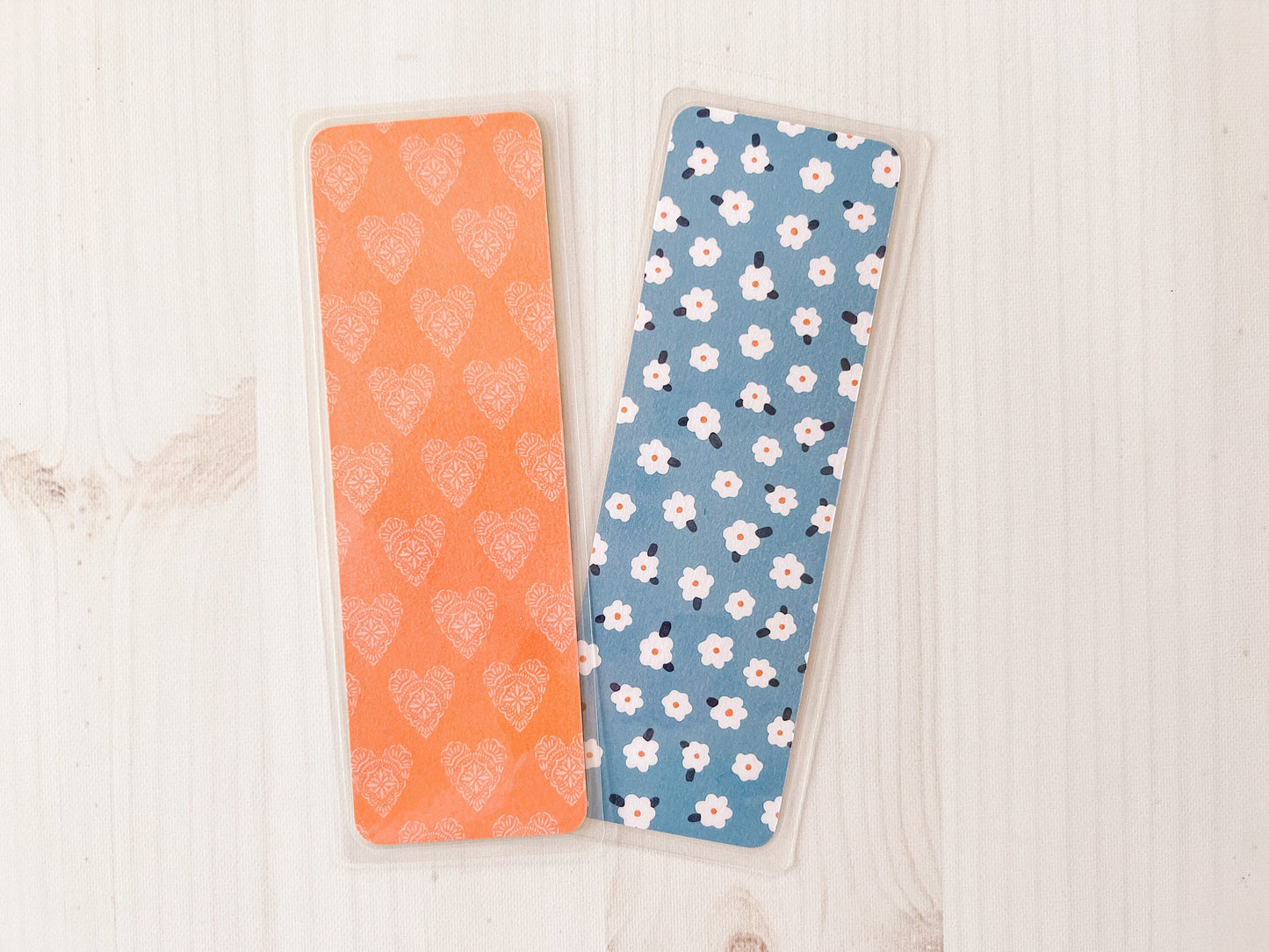 Peachy Hearts Bookmarks