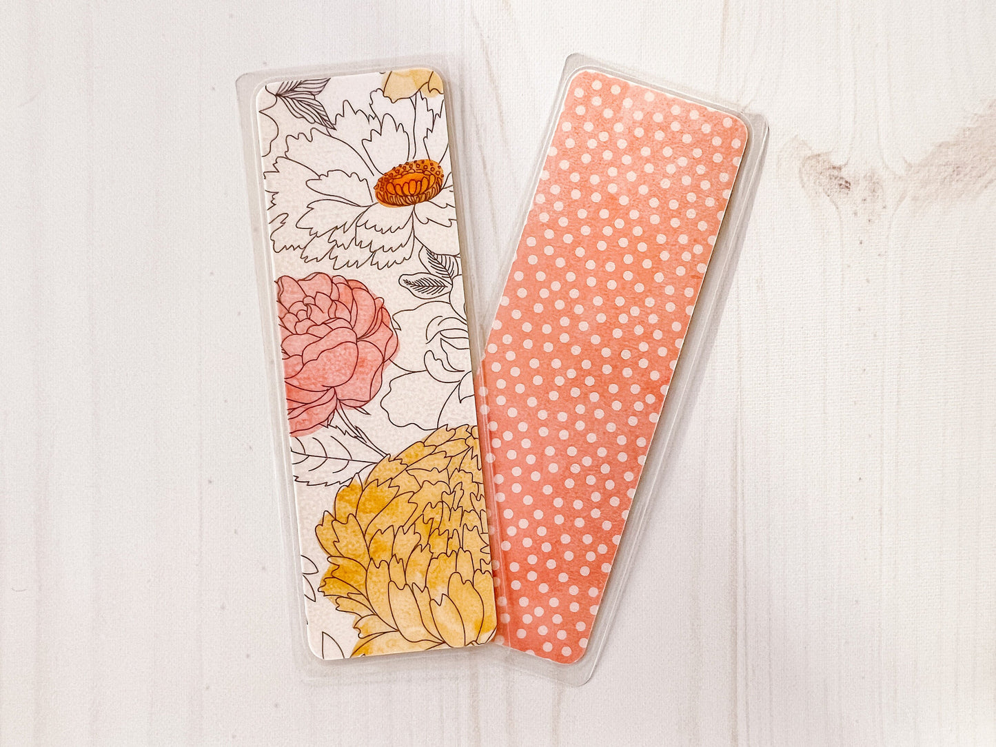 Pink & Golden Floral Bookmark