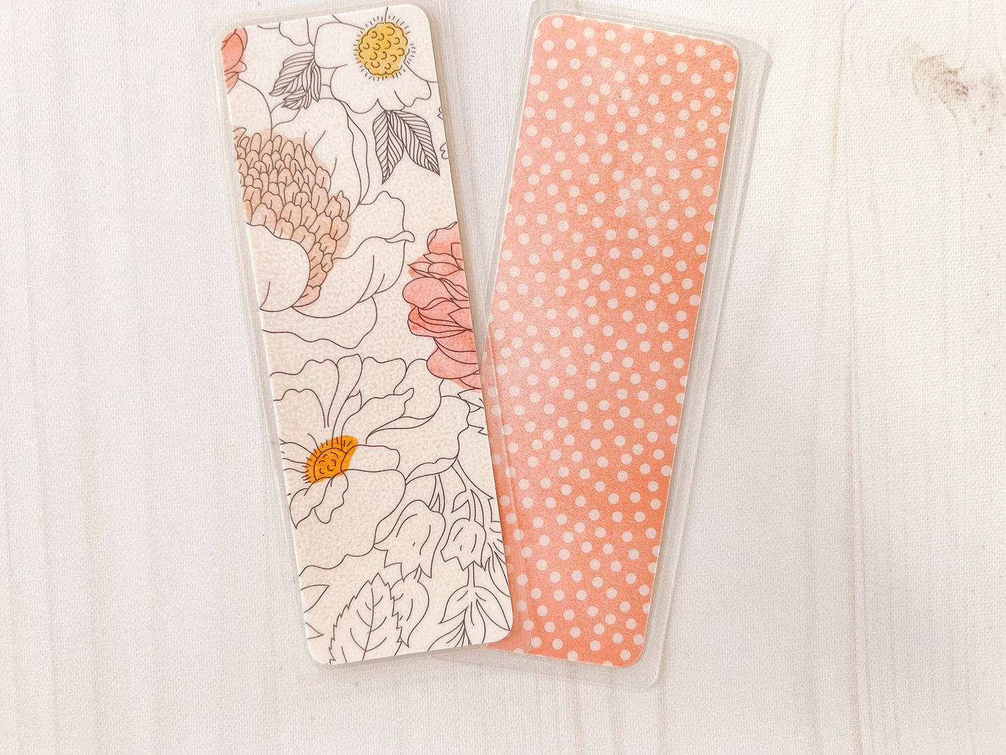 Pink & Golden Floral Bookmark