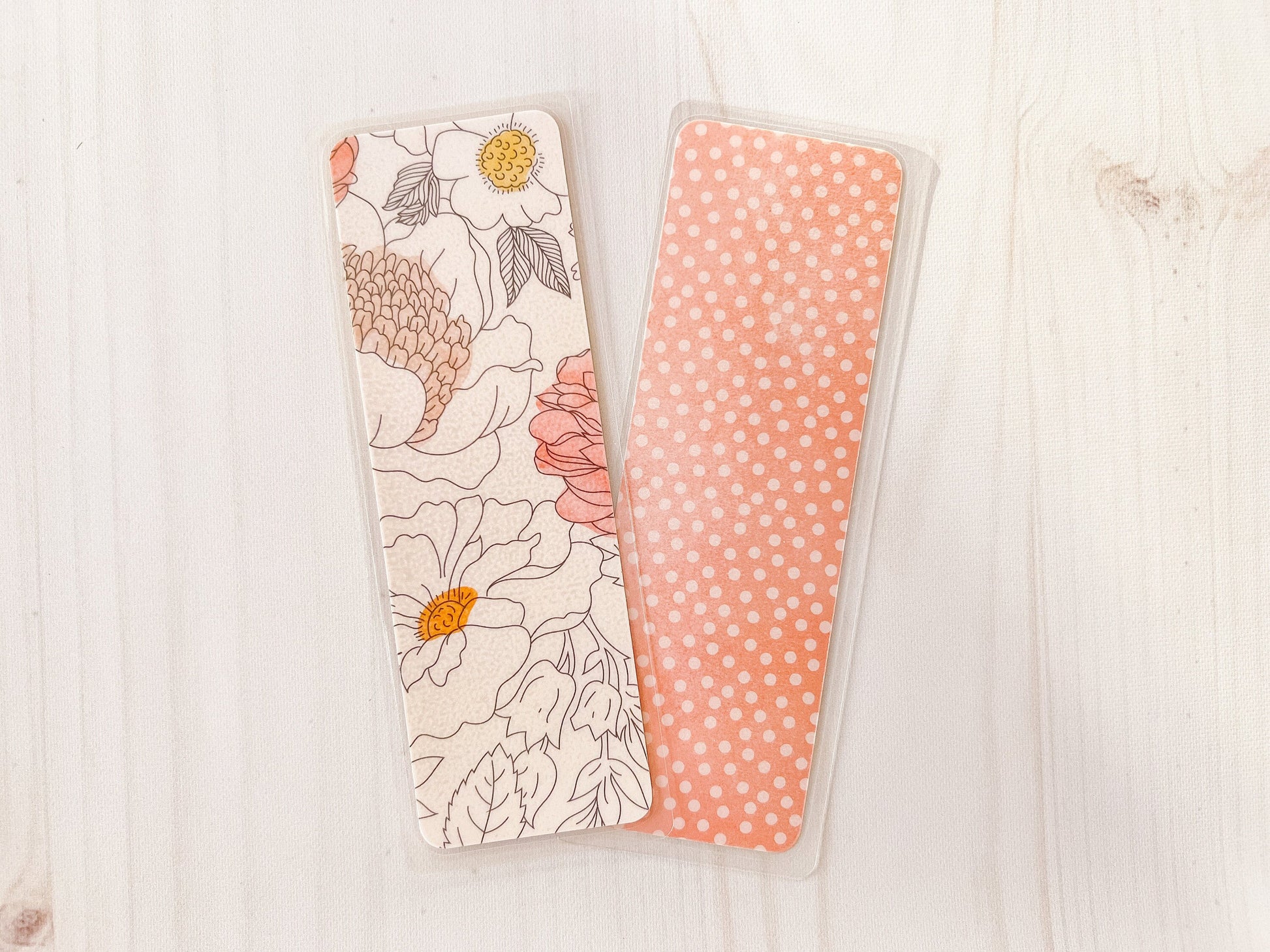 Pink & Golden Floral Bookmark