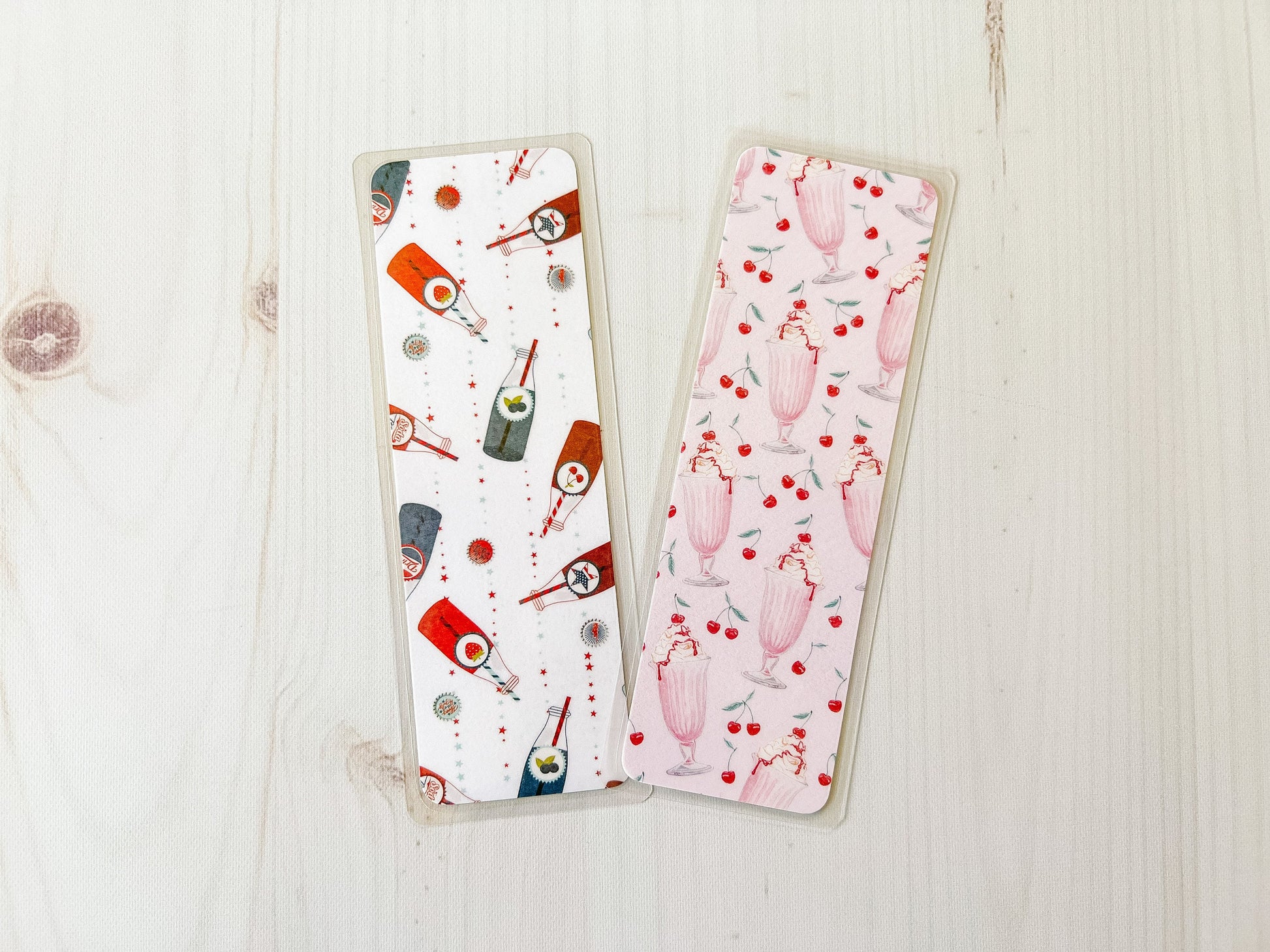 Soda & Milkshakes Bookmark |Summer Bookmark | Cute Bookmark | Food Bookmark | Ice Cream Bookmark | Date Night Bookmark | Drinks Bookmark