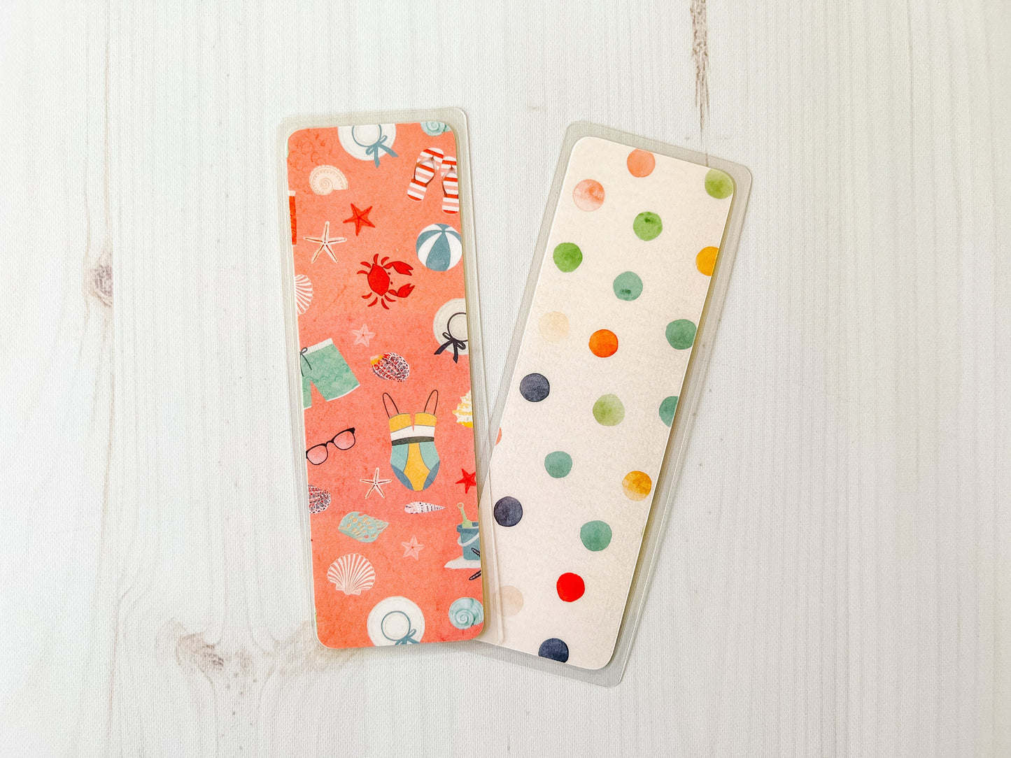 Summer Vacation Bookmark | Summer Bookmark | Beach Bookmark | Cute Bookmark | Crab Bookmark | Shells Bookmark | Drinks Bookmark