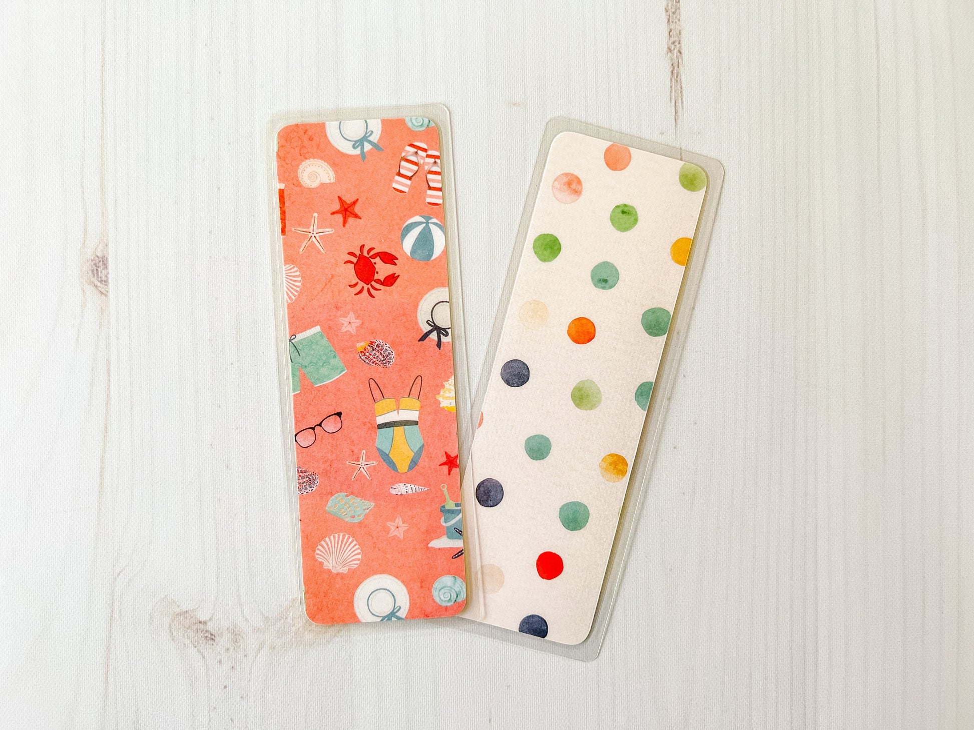 Summer Vacation Bookmark | Summer Bookmark | Beach Bookmark | Cute Bookmark | Crab Bookmark | Shells Bookmark | Drinks Bookmark