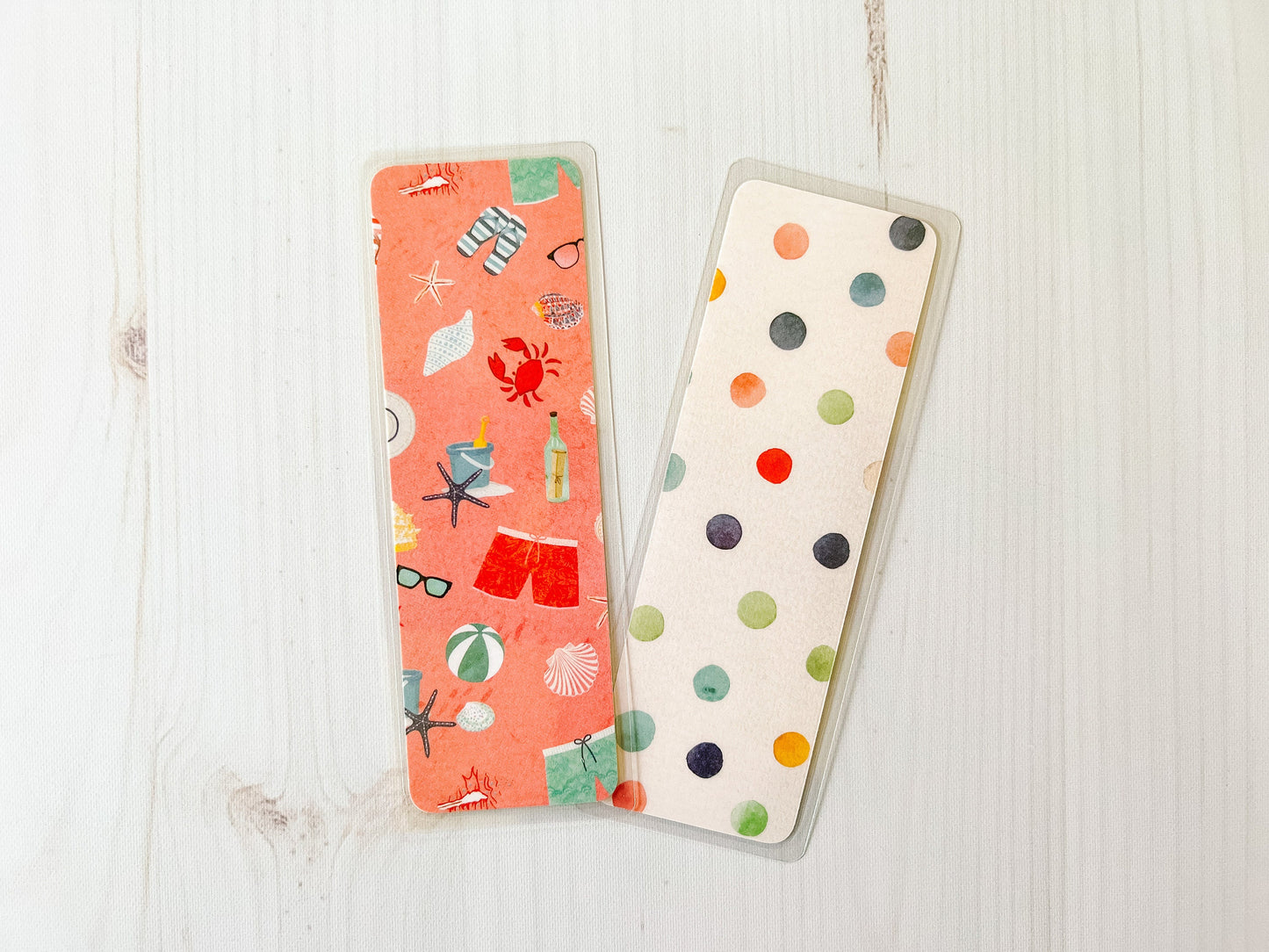 Summer Vacation Bookmark | Summer Bookmark | Beach Bookmark | Cute Bookmark | Crab Bookmark | Shells Bookmark | Drinks Bookmark