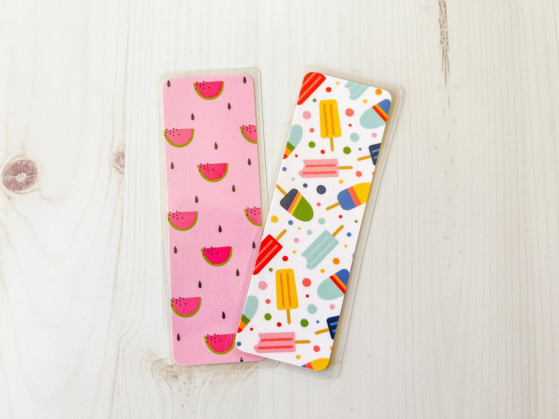 Popsicles & Watermelon Bookmark | Summer Bookmark | Cute Bookmark | Food Bookmark | Flower Bookmark | Fruit Bookmark | Ice Cream Bookmark