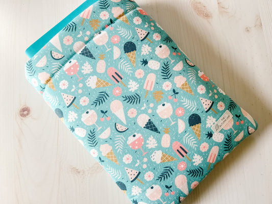 Ice Cream Cone Summer Book Cozy | Beach Book Cover | Summer Book Protector | Ice Cream Book Cover