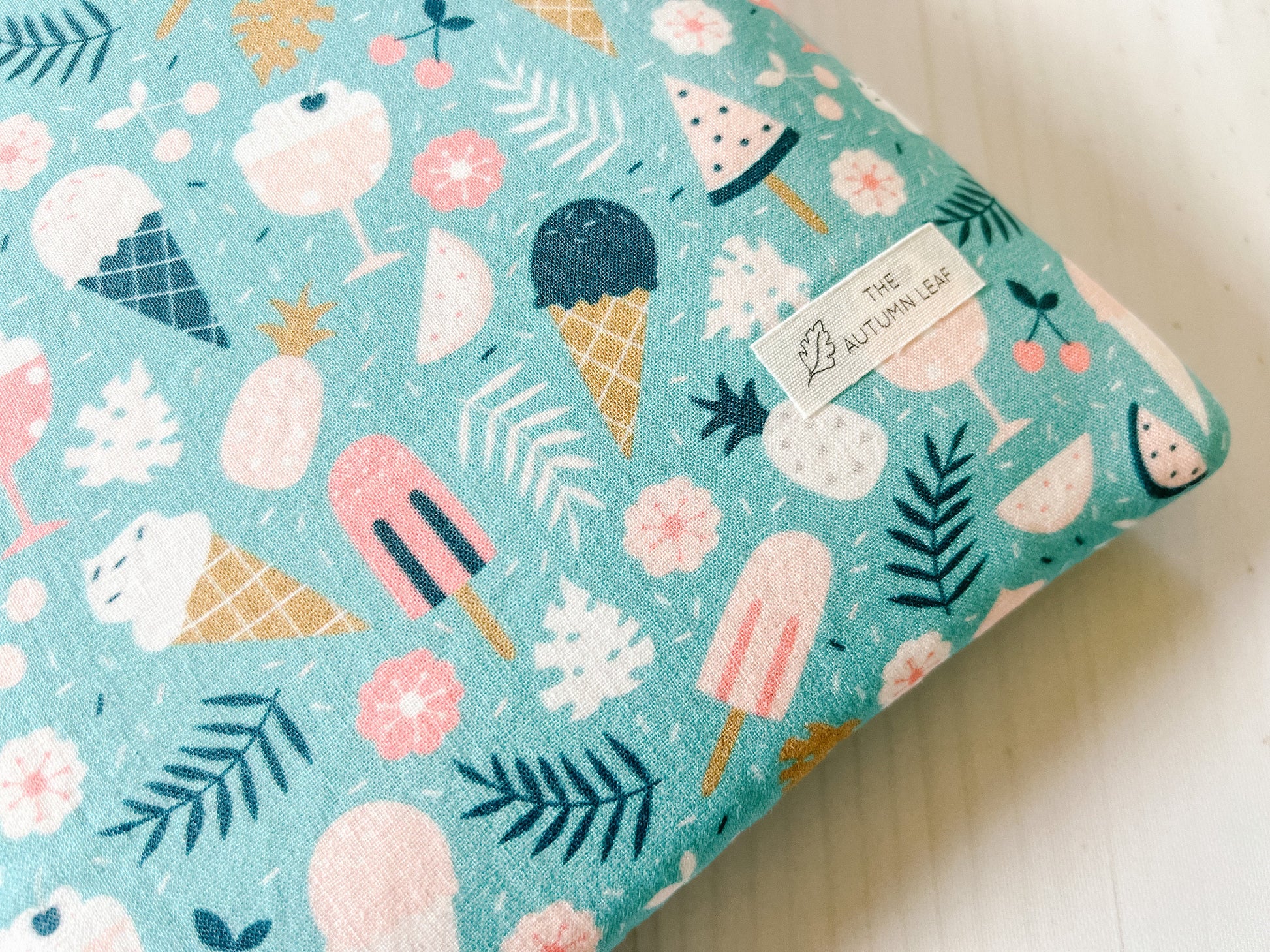 Ice Cream Cone Summer Book Cozy | Beach Book Cover | Summer Book Protector | Ice Cream Book Cover