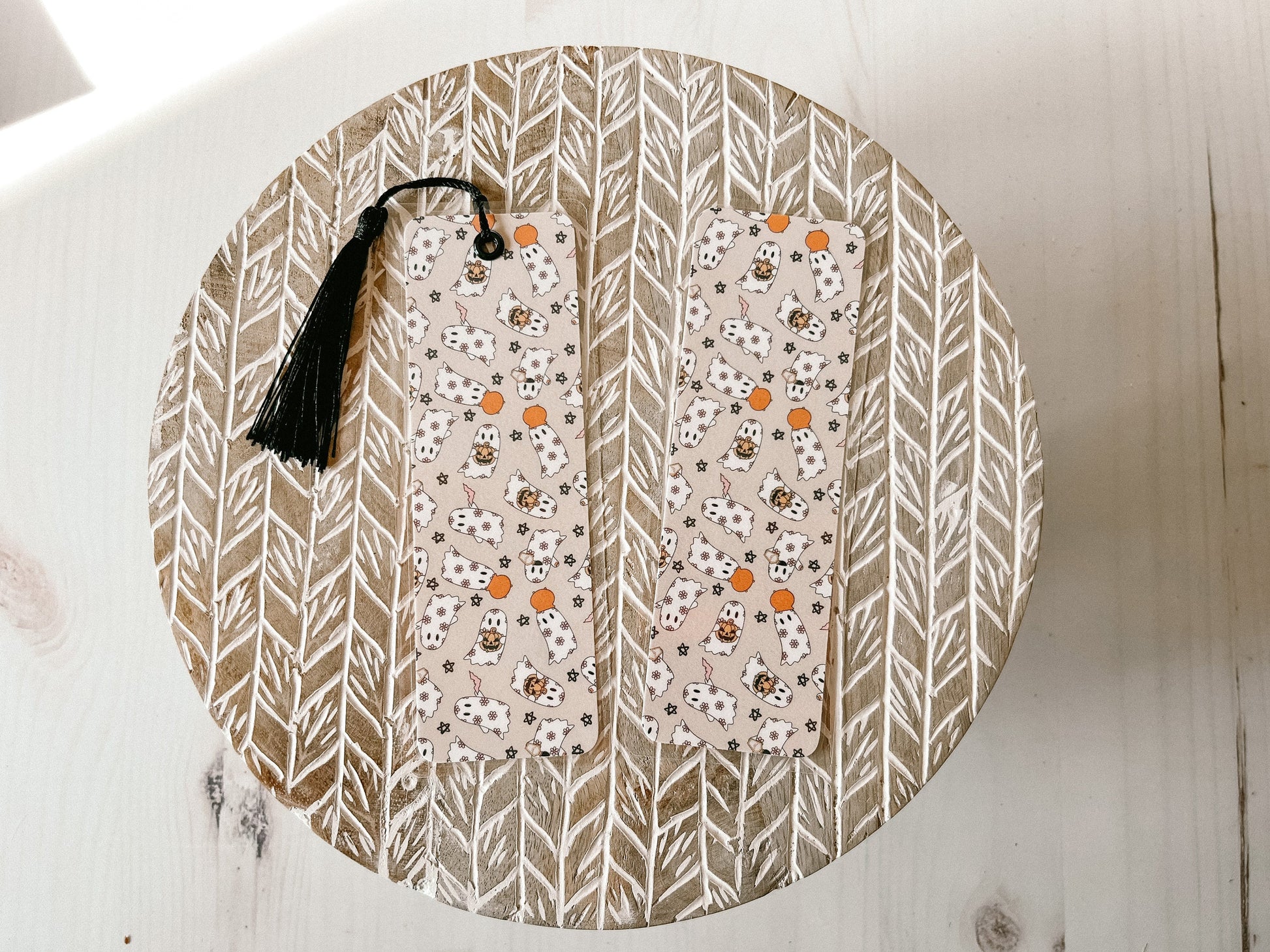 Ghosts & Cauldrons Bookmark | Halloween Bookmark | Witch Bookmark | Fall Bookmark | Bookworm Gift | Gift for Reader | Ghost Bookmark