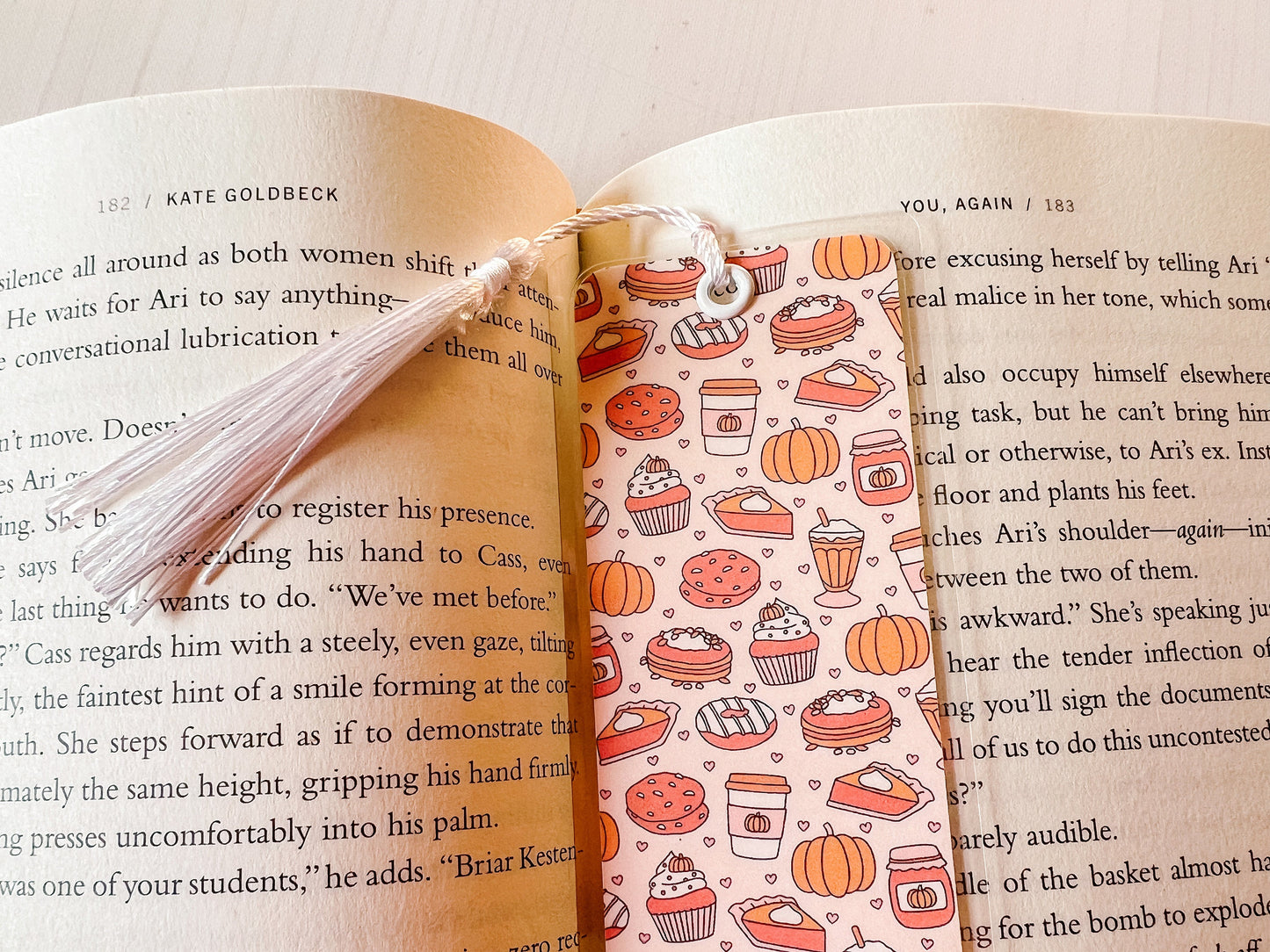 Pumpkin Spice Treats Bookmark | Leaves Bookmark | Autumn Bookmark | Pumpkin Bookmark | Coffee Bookmark | Bookworm Gift | Gift for Reader