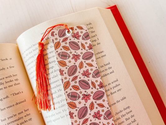 Fall Football Bookmark | Autumn Bookmark | Fall Bookmark | Bookworm Gift | Gift for Reader | Sports Bookmark