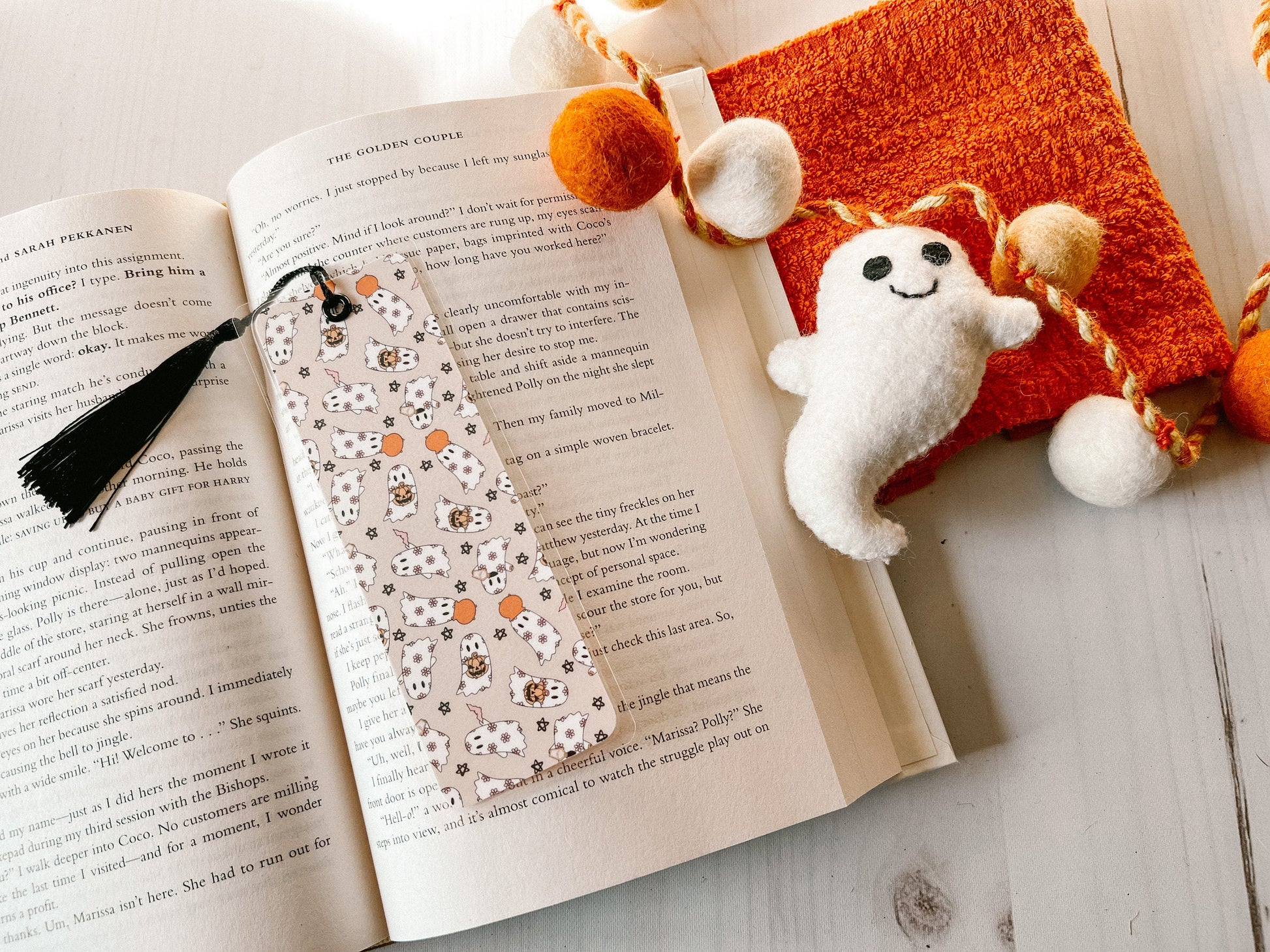 Ghosts & Cauldrons Bookmark | Halloween Bookmark | Witch Bookmark | Fall Bookmark | Bookworm Gift | Gift for Reader | Ghost Bookmark