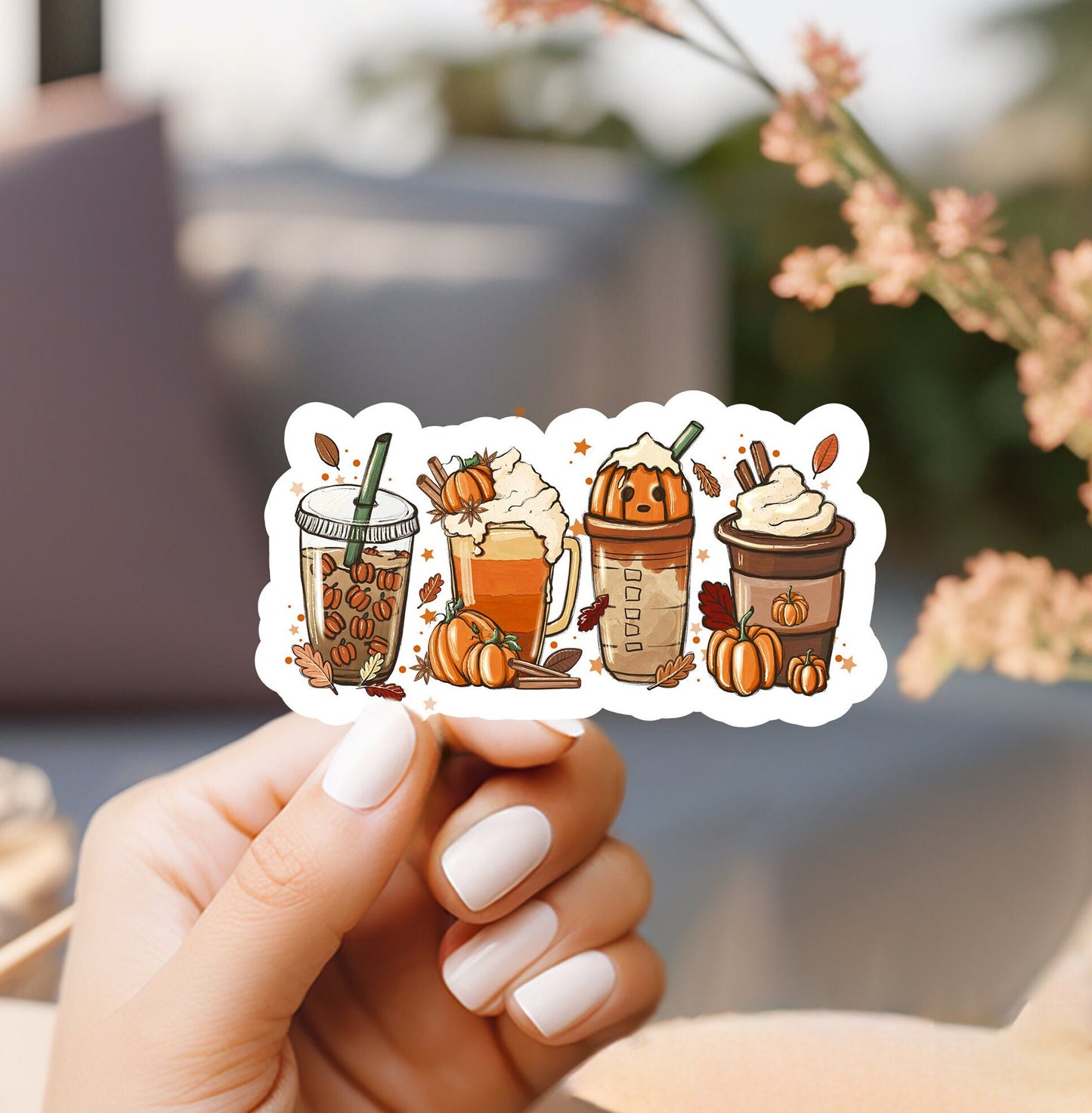 Fall Coffee Sticker | Book Sticker | Reader Sticker | Cute Sticker | Sticker for E-Reader | Book Lover Sticker | Water Bottle Sticker