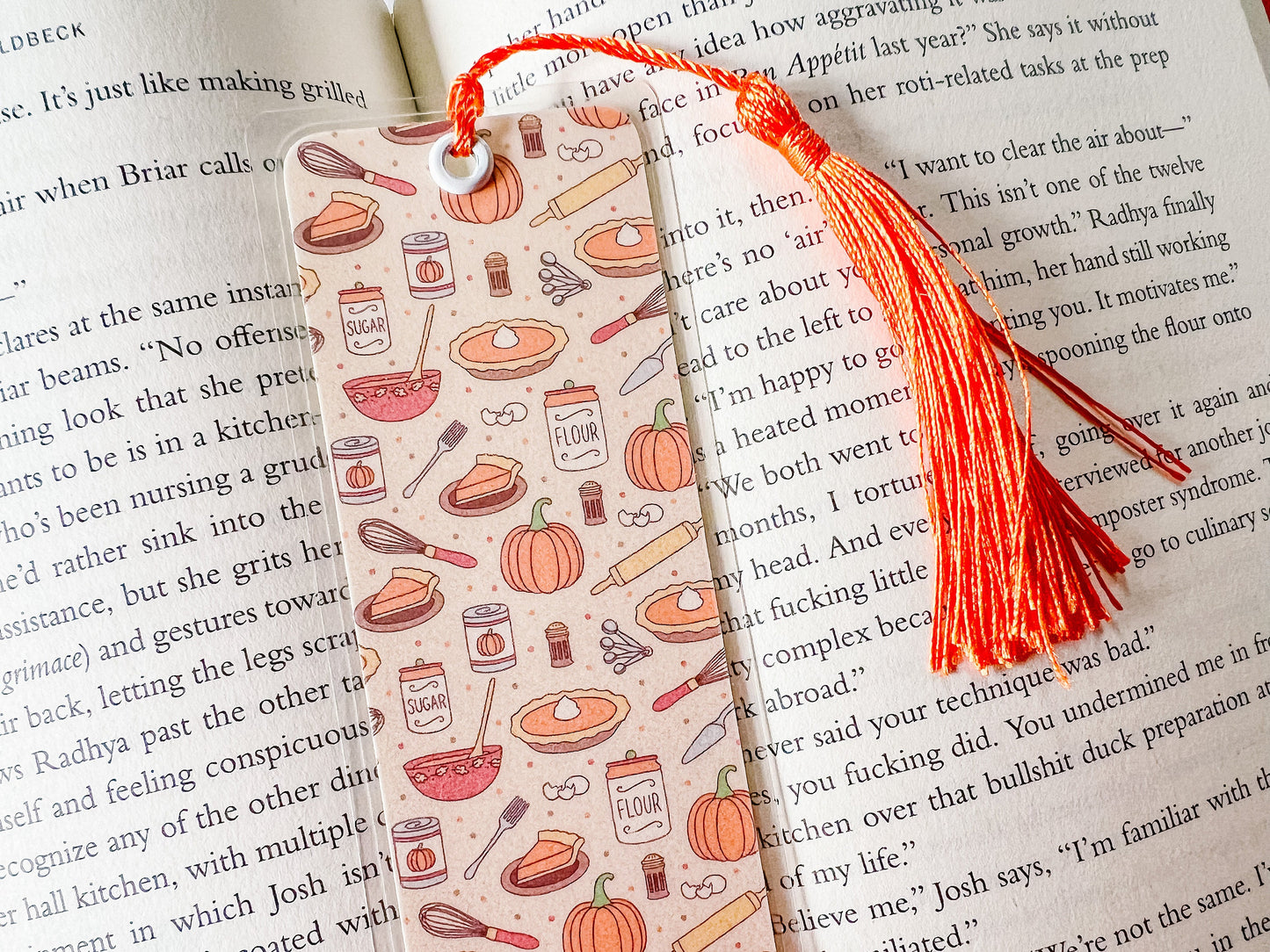 Fall Baking Pumpkin Pies Bookmark | Thanksgiving Bookmark | Fall Bookmark | Pumpkin Bookmark | Bookworm Gift | Gift for Reader