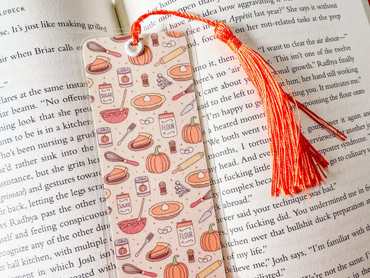 Fall Baking Pumpkin Pies Bookmark | Thanksgiving Bookmark | Fall Bookmark | Pumpkin Bookmark | Bookworm Gift | Gift for Reader