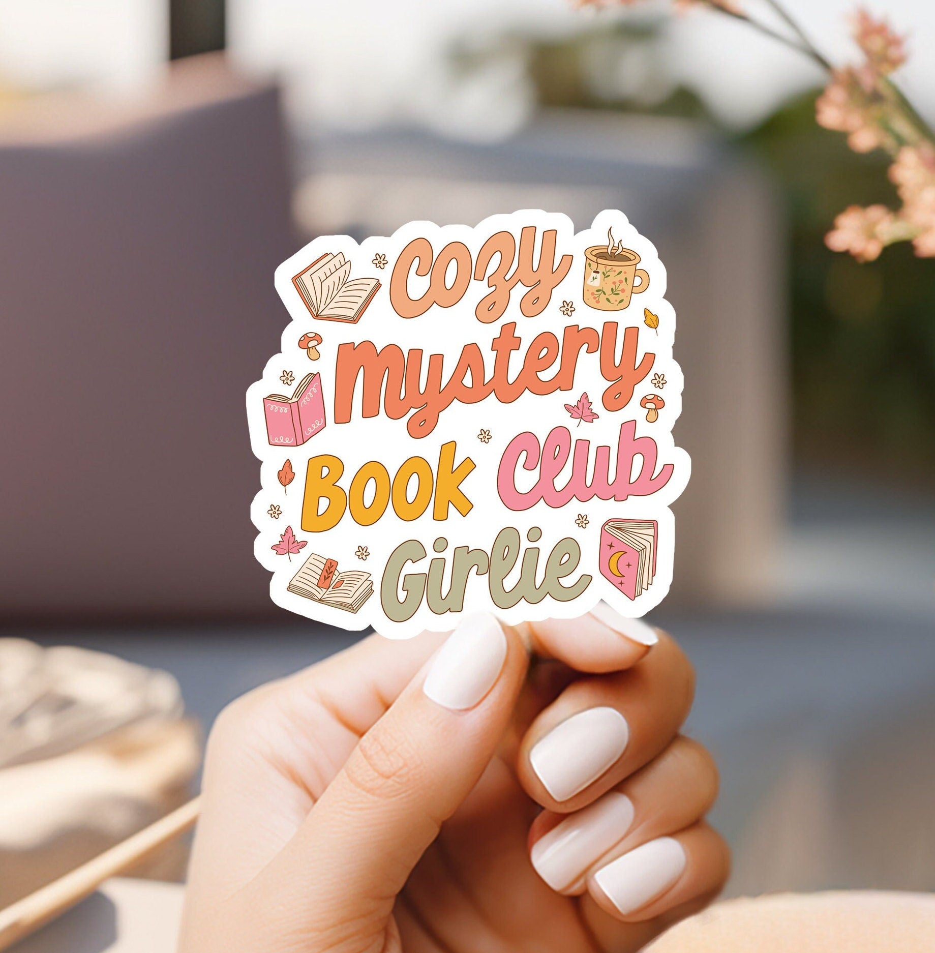 Cozy Mystery Book Club Sticker | Book Sticker | Reader Sticker | Cute Sticker | Fall Sticker | Bookworm Sticker