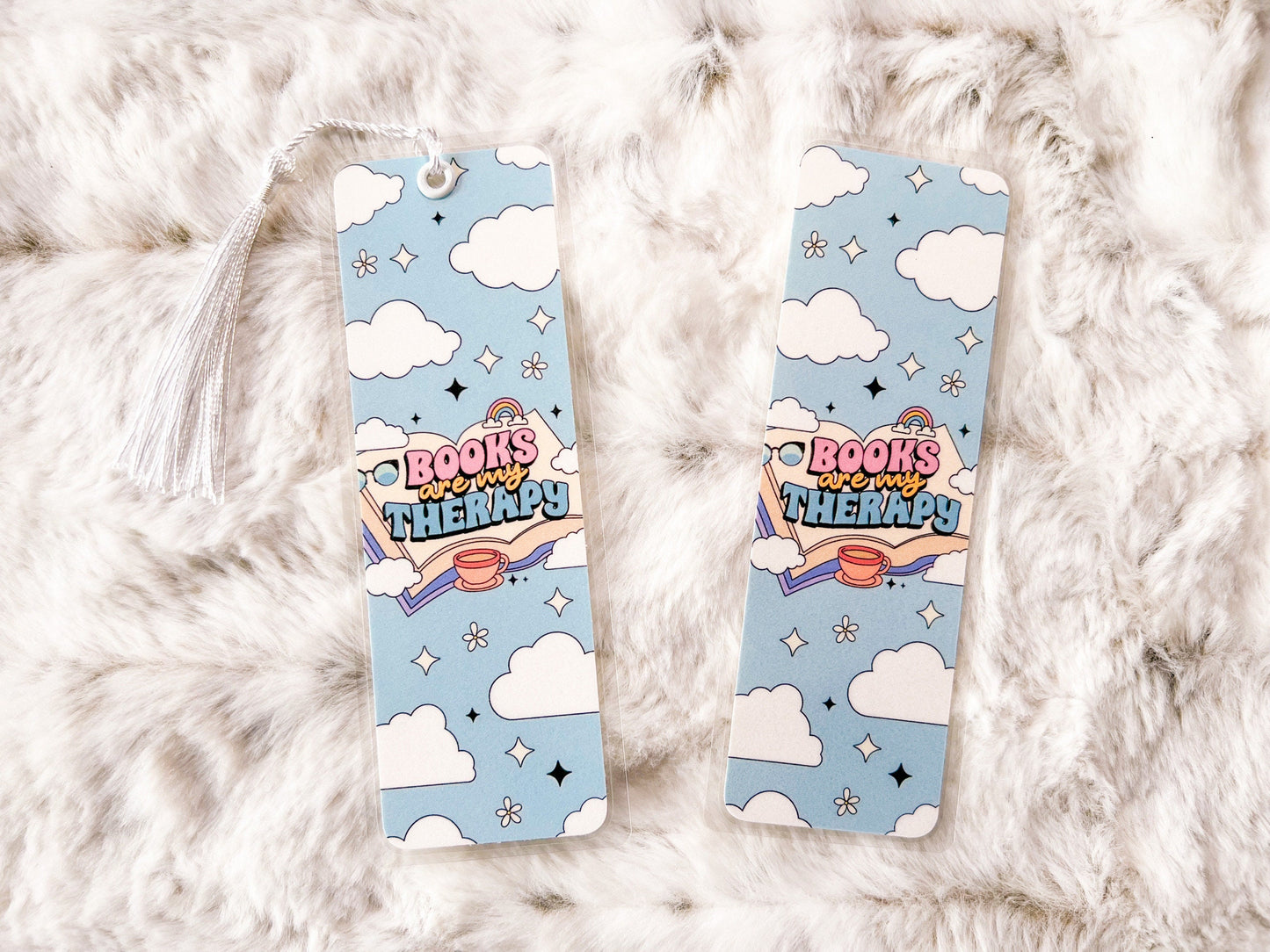 Books Are My Therapy Bookmark | Book Lovers Bookmark | Laminated Bookmark | Bookworm Gift | Gift for Reader | Librarian Gift