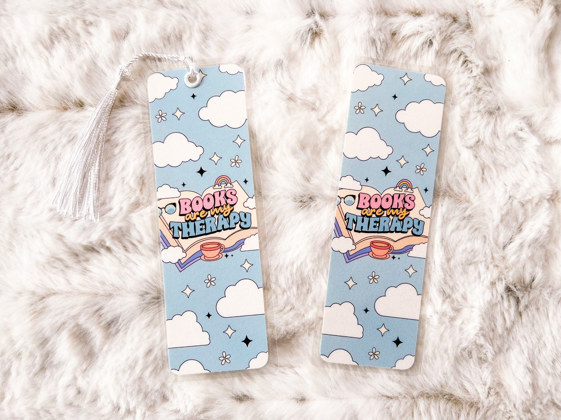 Books Are My Therapy Bookmark | Book Lovers Bookmark | Laminated Bookmark | Bookworm Gift | Gift for Reader | Librarian Gift