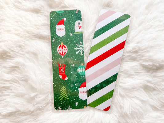 Santa & Snowflakes Christmas Bookmarks | Christmas Bookmark | Winter Bookmark | Gift for Reader | Bookworm Gift