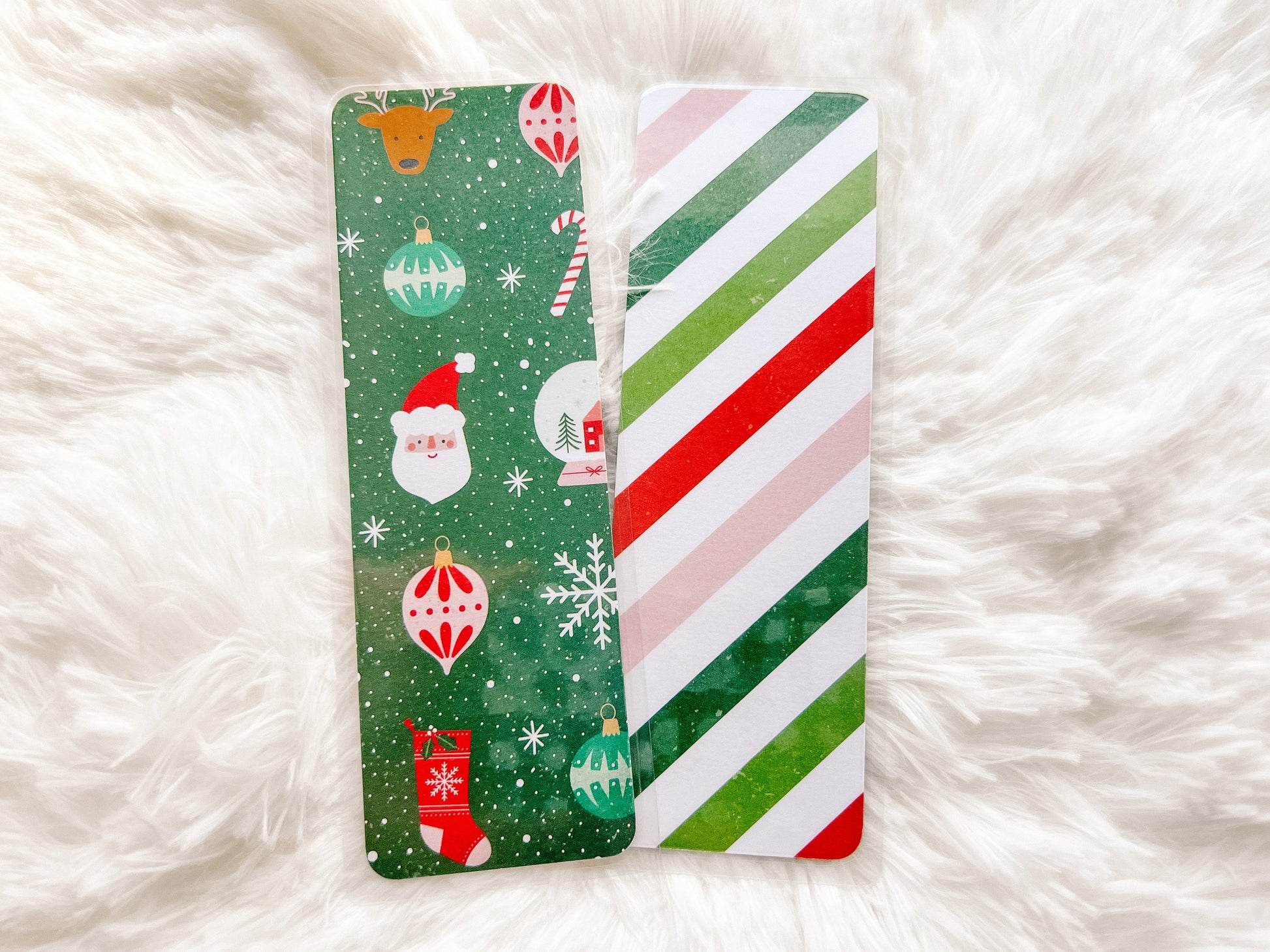 Santa & Snowflakes Christmas Bookmarks | Christmas Bookmark | Winter Bookmark | Gift for Reader | Bookworm Gift