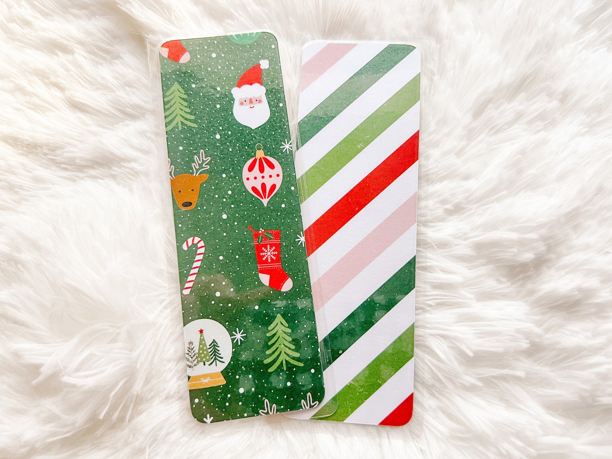 Santa & Snowflakes Christmas Bookmarks | Christmas Bookmark | Winter Bookmark | Gift for Reader | Bookworm Gift