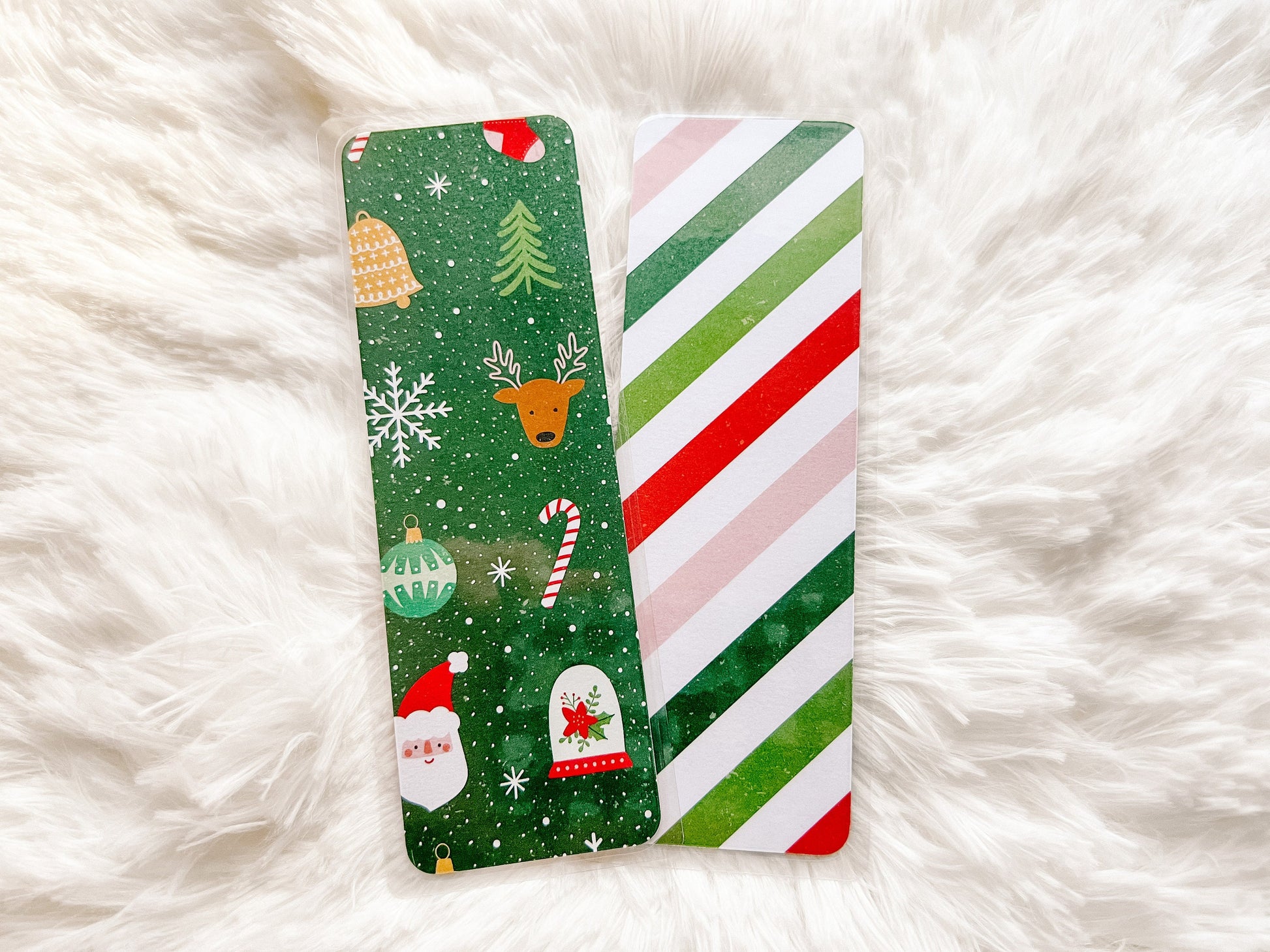 Santa & Snowflakes Christmas Bookmarks | Christmas Bookmark | Winter Bookmark | Gift for Reader | Bookworm Gift