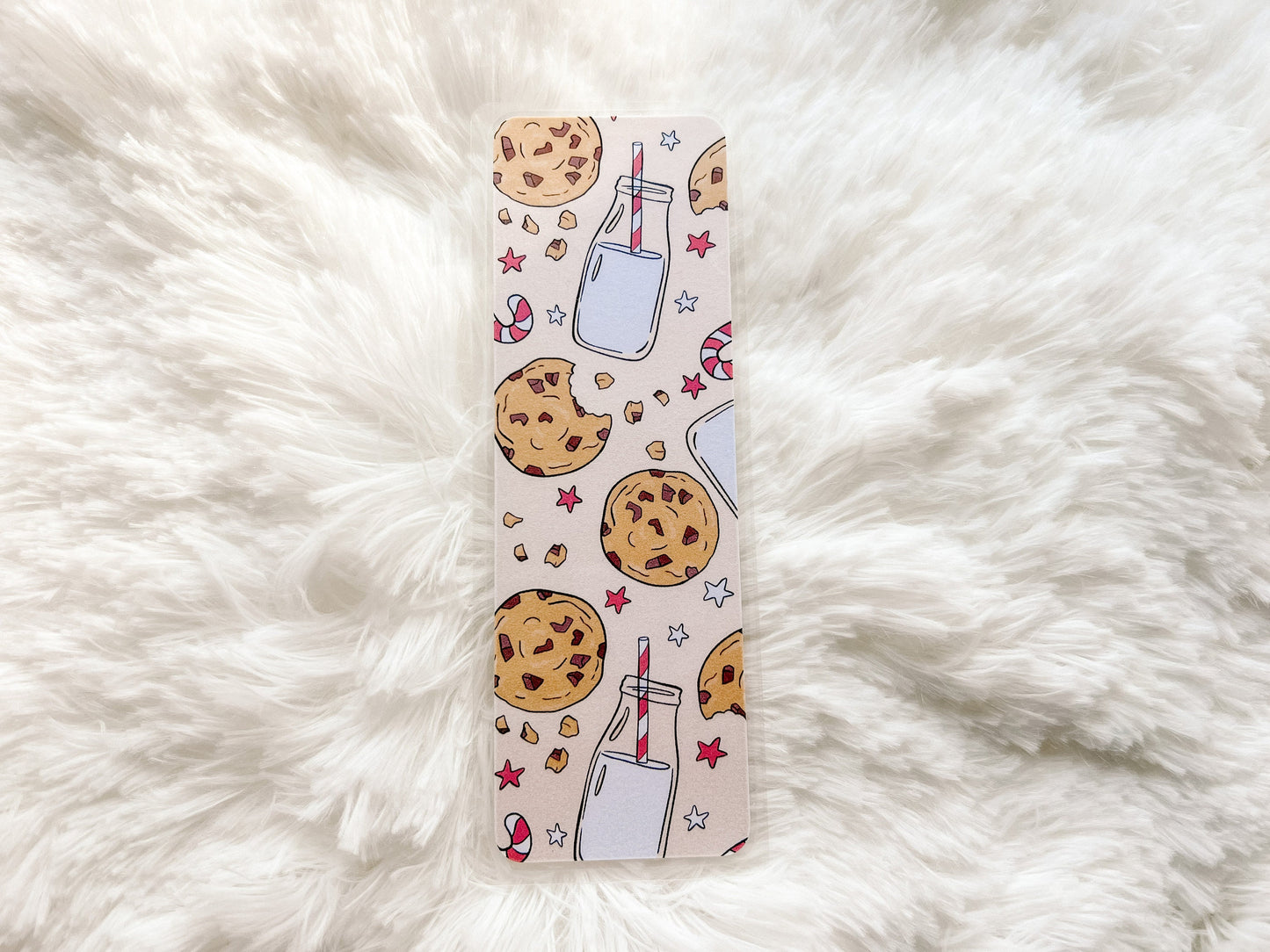 Milk & Cookies Christmas Bookmark | Christmas Bookmark | Winter Bookmark | Bookworm Gift | Stocking Stuffer | Gift for Reader