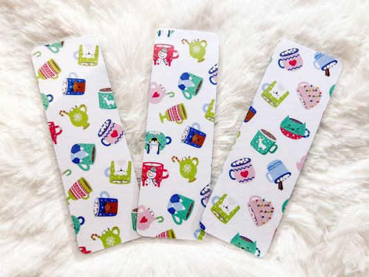 Christmas Mugs Bookmark | Hot Cocoa Bookmark | Christmas Bookmark | Winter Bookmark | Gift for Reader | Christmas Cookie Bookmark