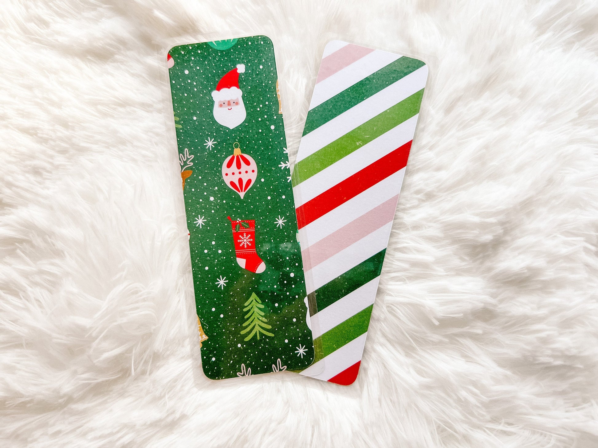 Santa & Snowflakes Christmas Bookmarks | Christmas Bookmark | Winter Bookmark | Gift for Reader | Bookworm Gift