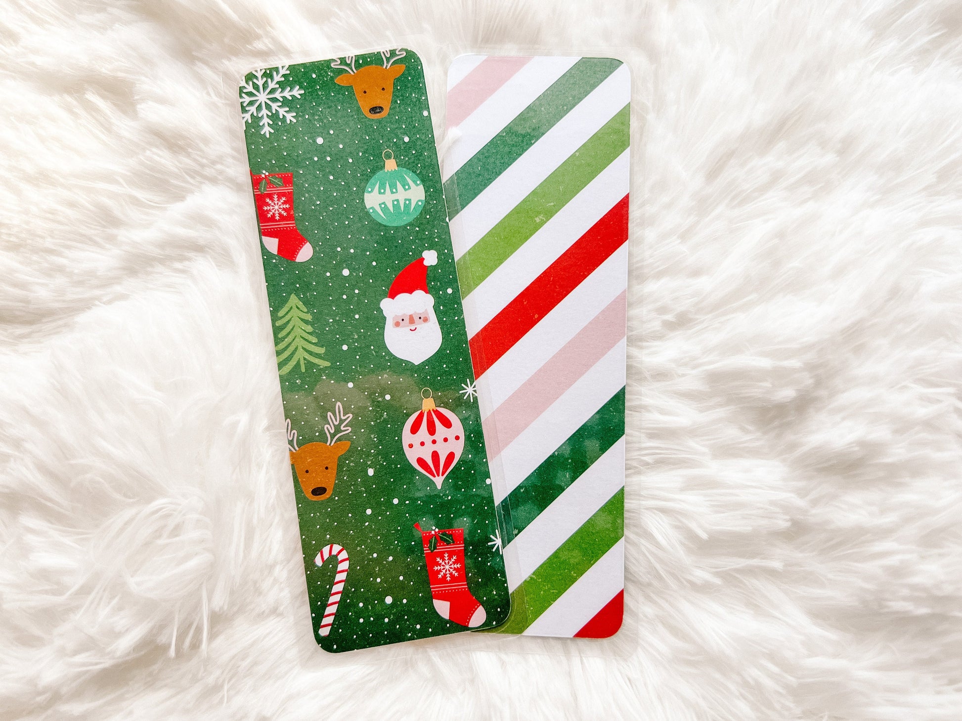 Santa & Snowflakes Christmas Bookmarks | Christmas Bookmark | Winter Bookmark | Gift for Reader | Bookworm Gift
