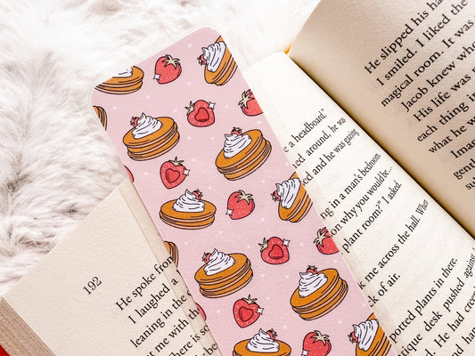 Strawberry Pancakes Bookmark | Valentine's Day Bookmark | Love Bookmark | Heart Bookmark | Bookworm Gift | Book Lover