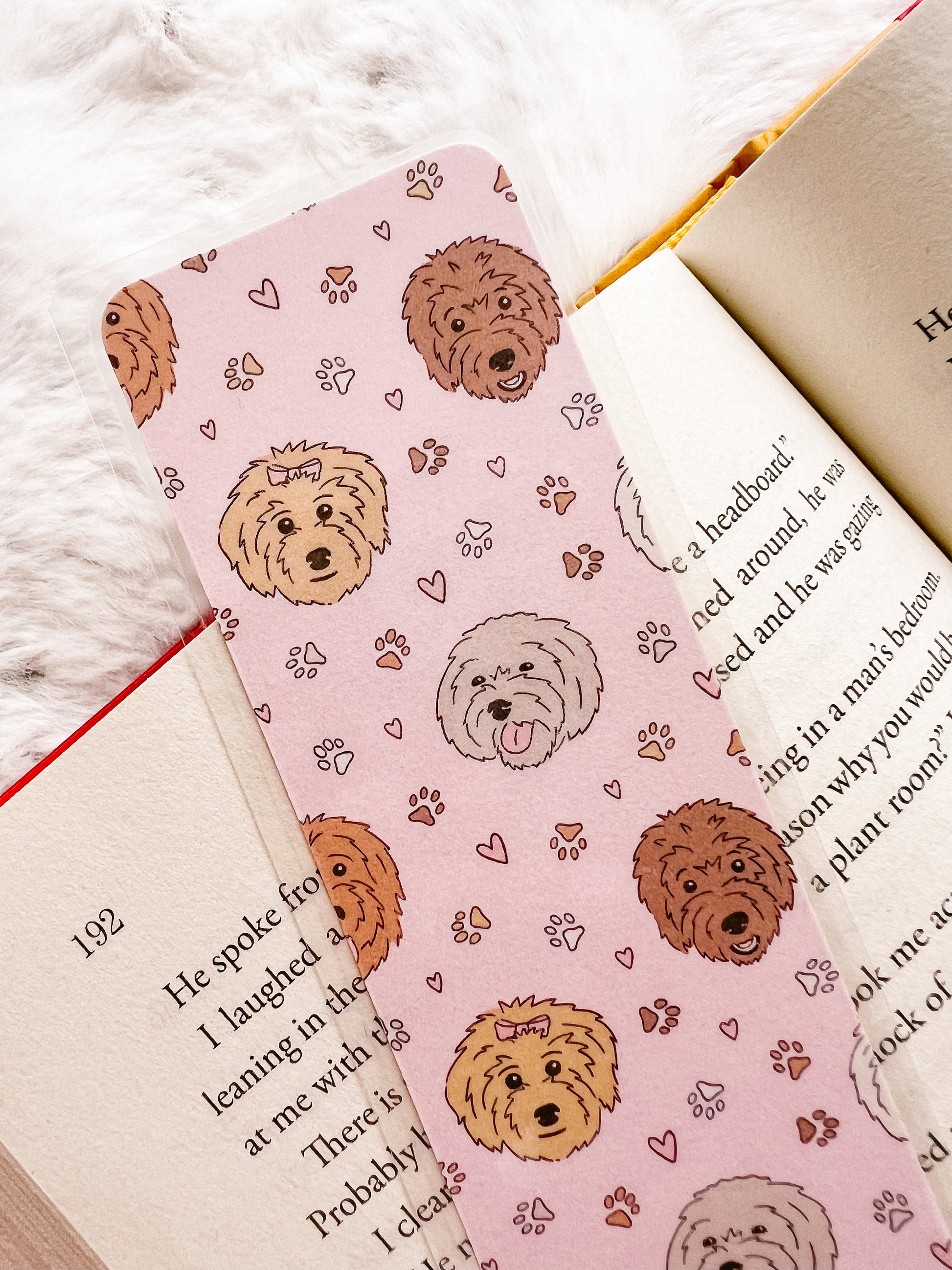 Doodle Dog Valentine's Bookmark | Valentine's Day Bookmark | Love Bookmark | Heart Bookmark | Bookworm Gift | Book Lover | Dogs Bookmark